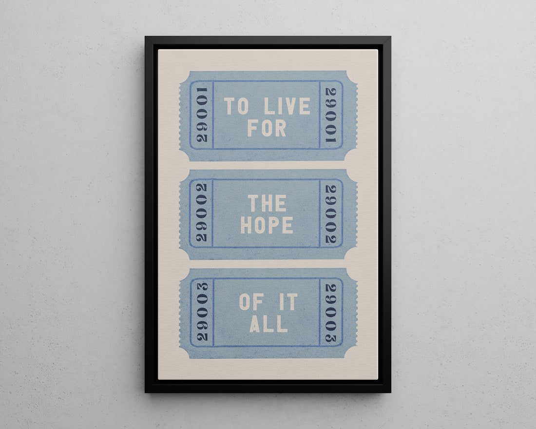 Framed Canvas - The Hope Ticket Trilogy
