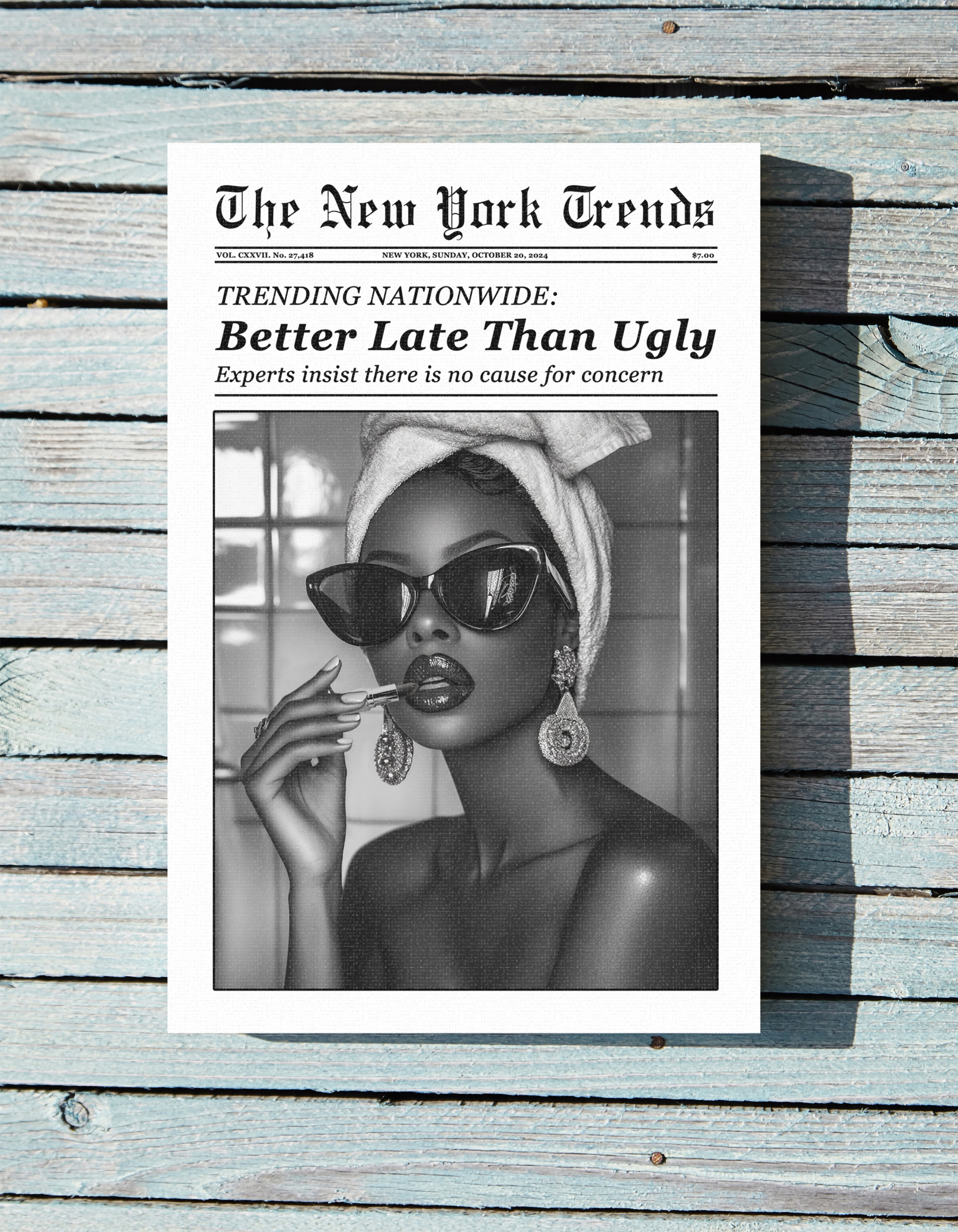 .75" Matte Canvas - Better Late Than Ugly