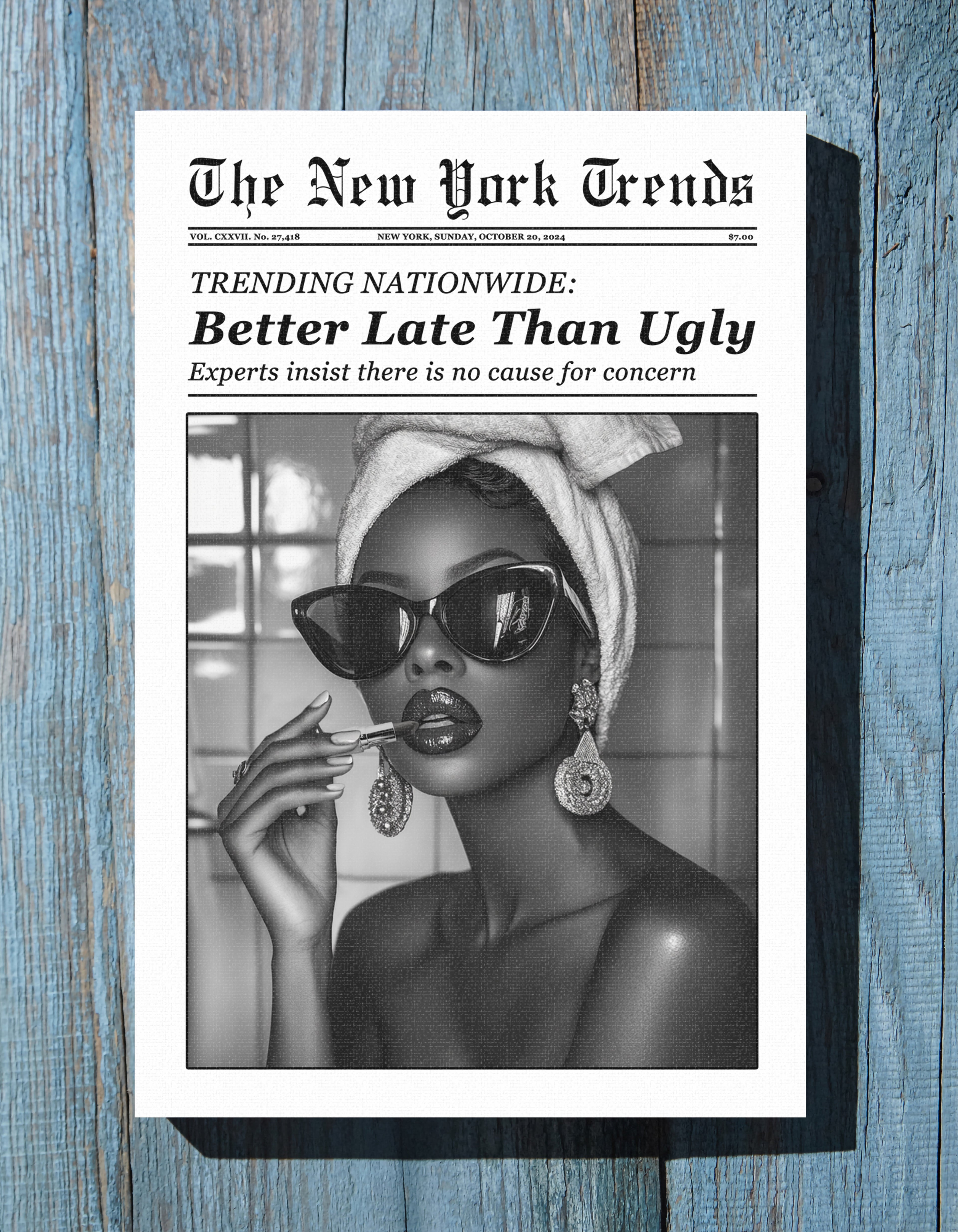 .75" Matte Canvas - Better Late Than Ugly