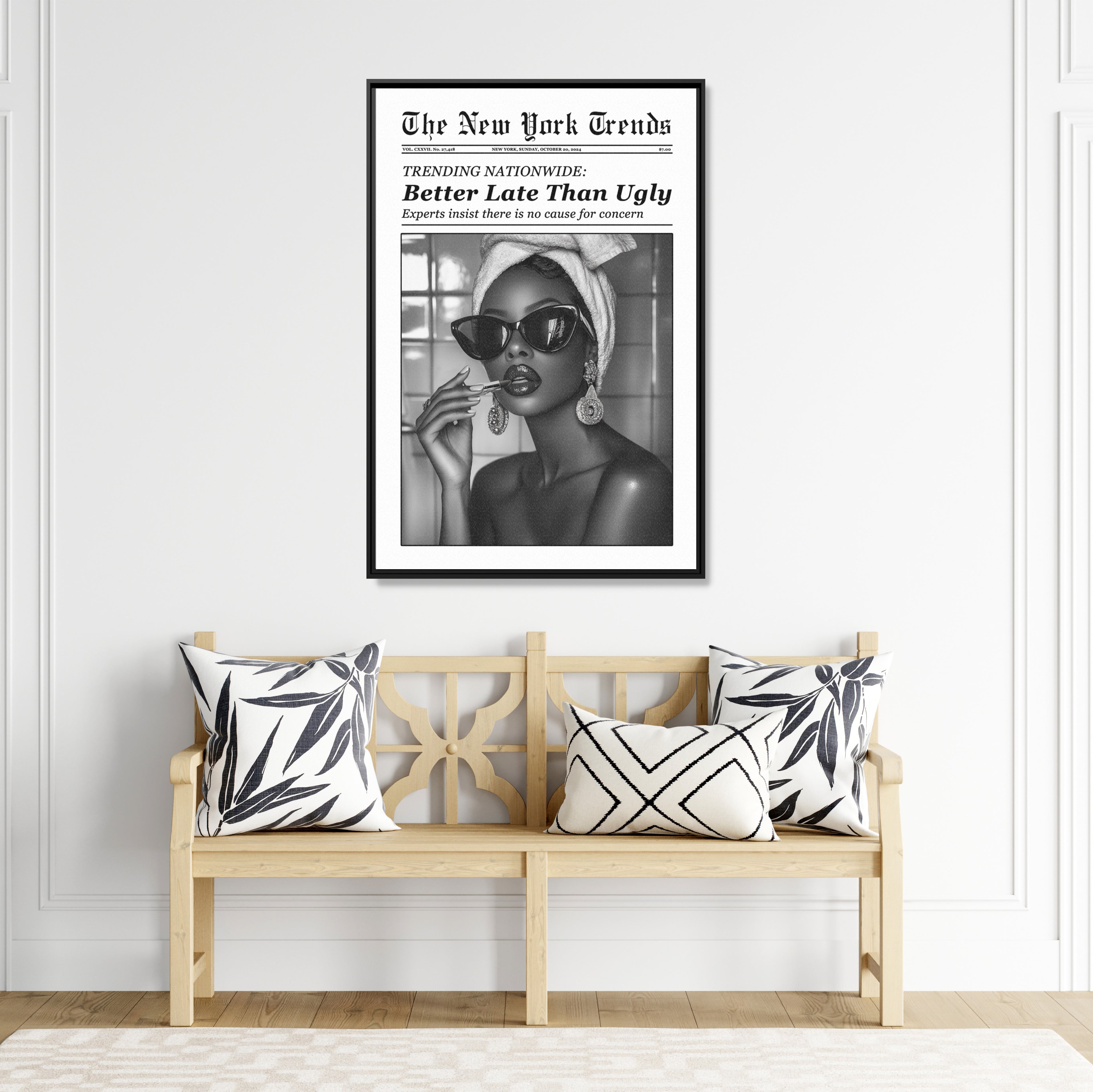 Framed Canvas - Better Late Than Ugly