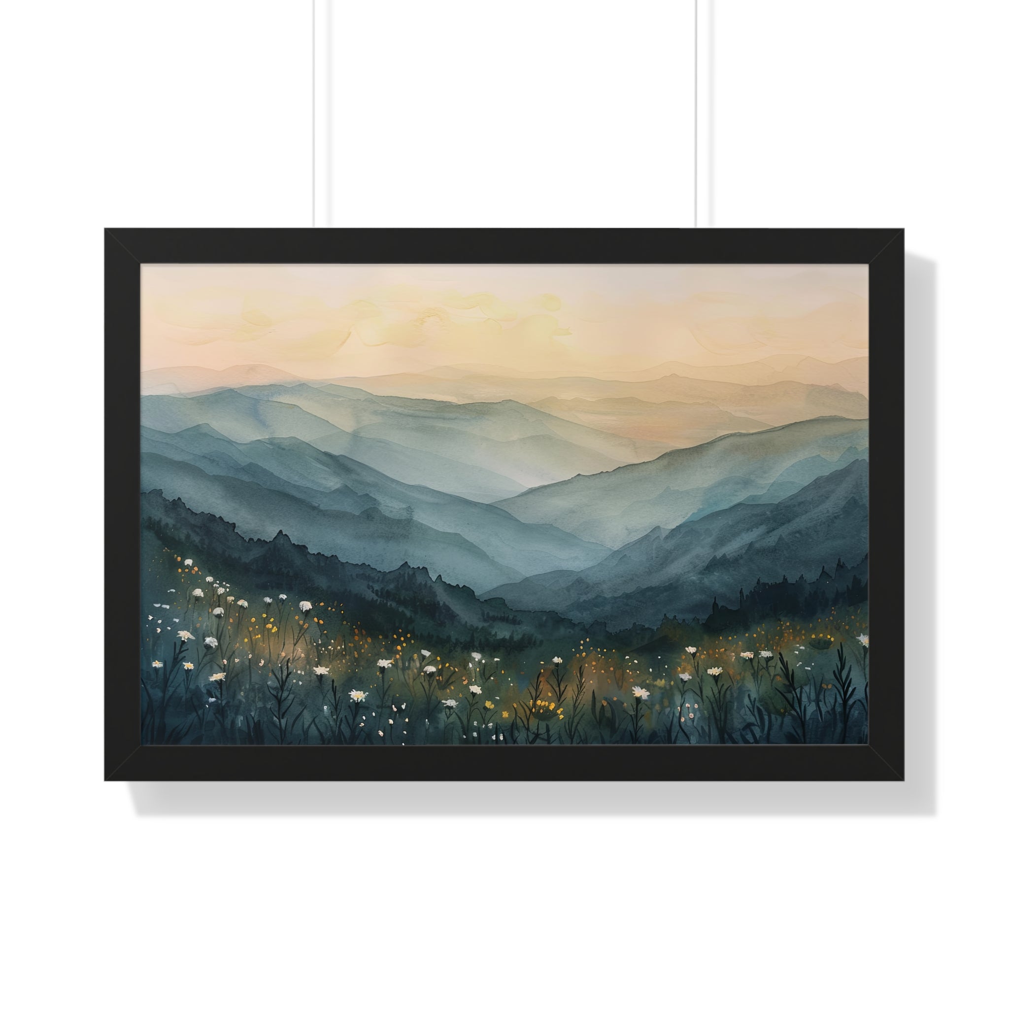 Framed Paper Print - Misty Blue Ridge Bloomscape