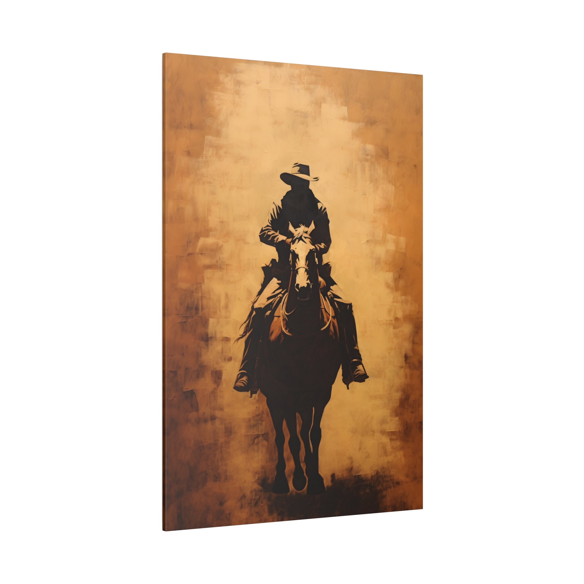 .75" Matte Canvas - Cowboy Rider Silhouette