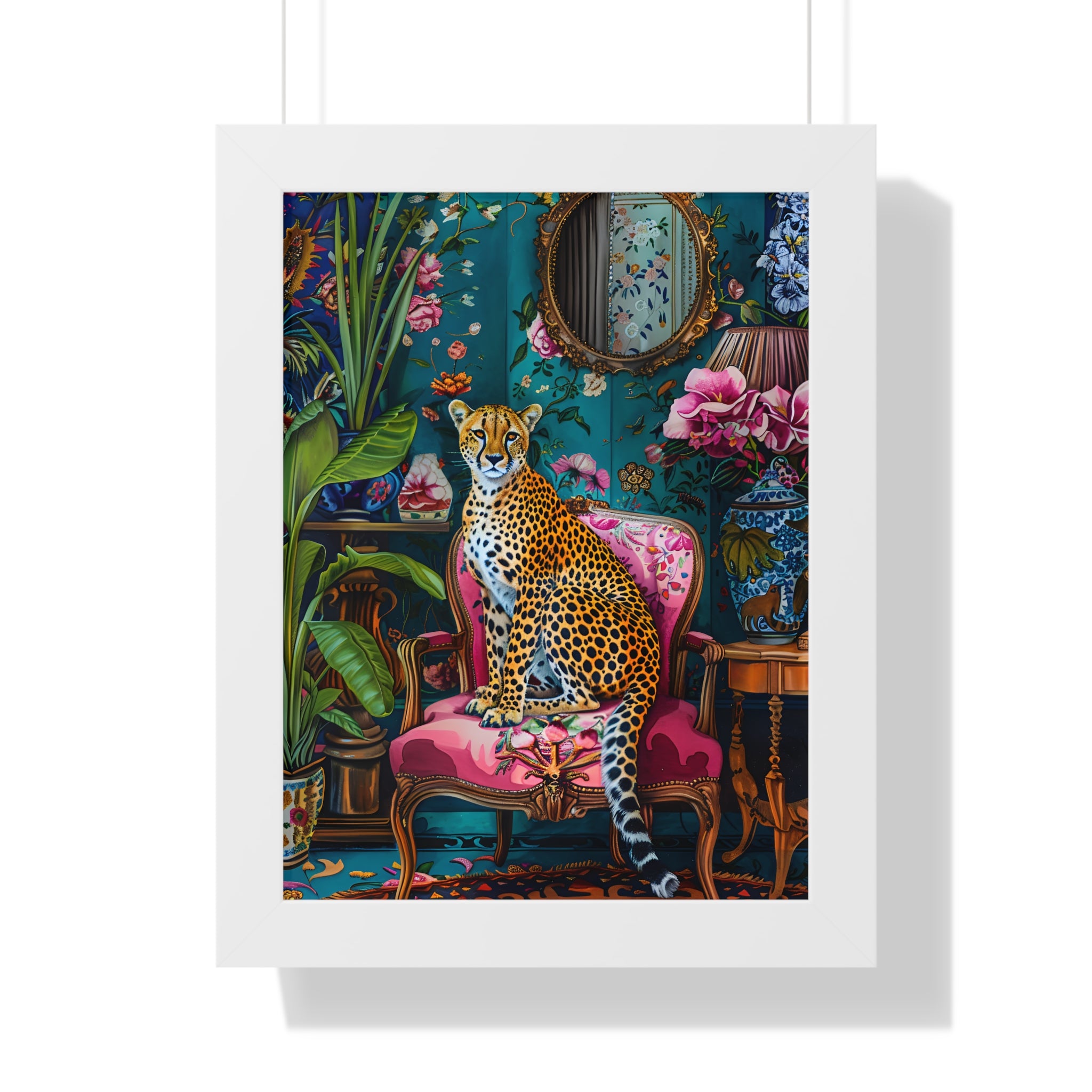 Framed Paper Print - Regal Cheetah Reverie