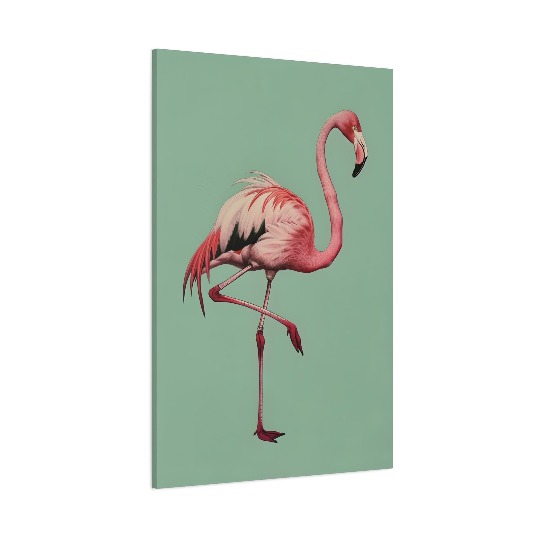 1.25" Matte Canvas - Pink Flamingo Tropical