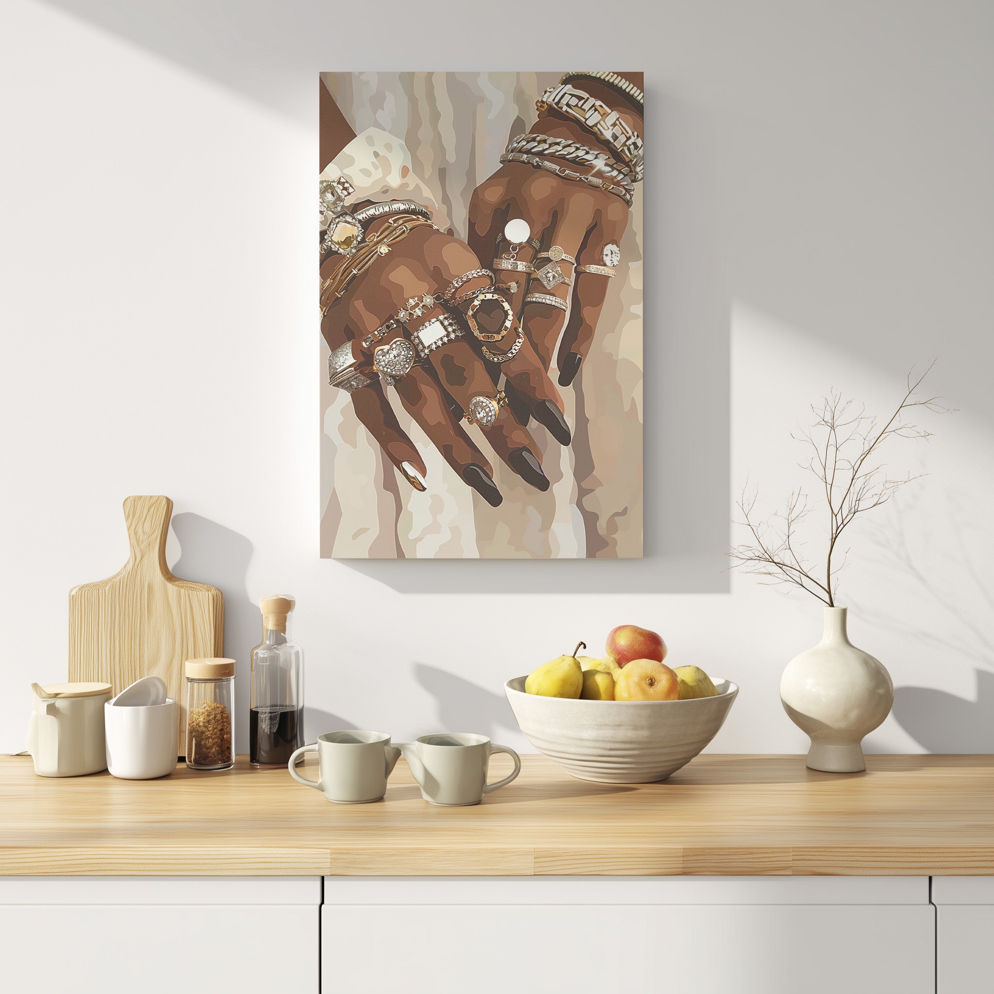 .75" Matte Canvas - Layered Luxe Jewelry Hands
