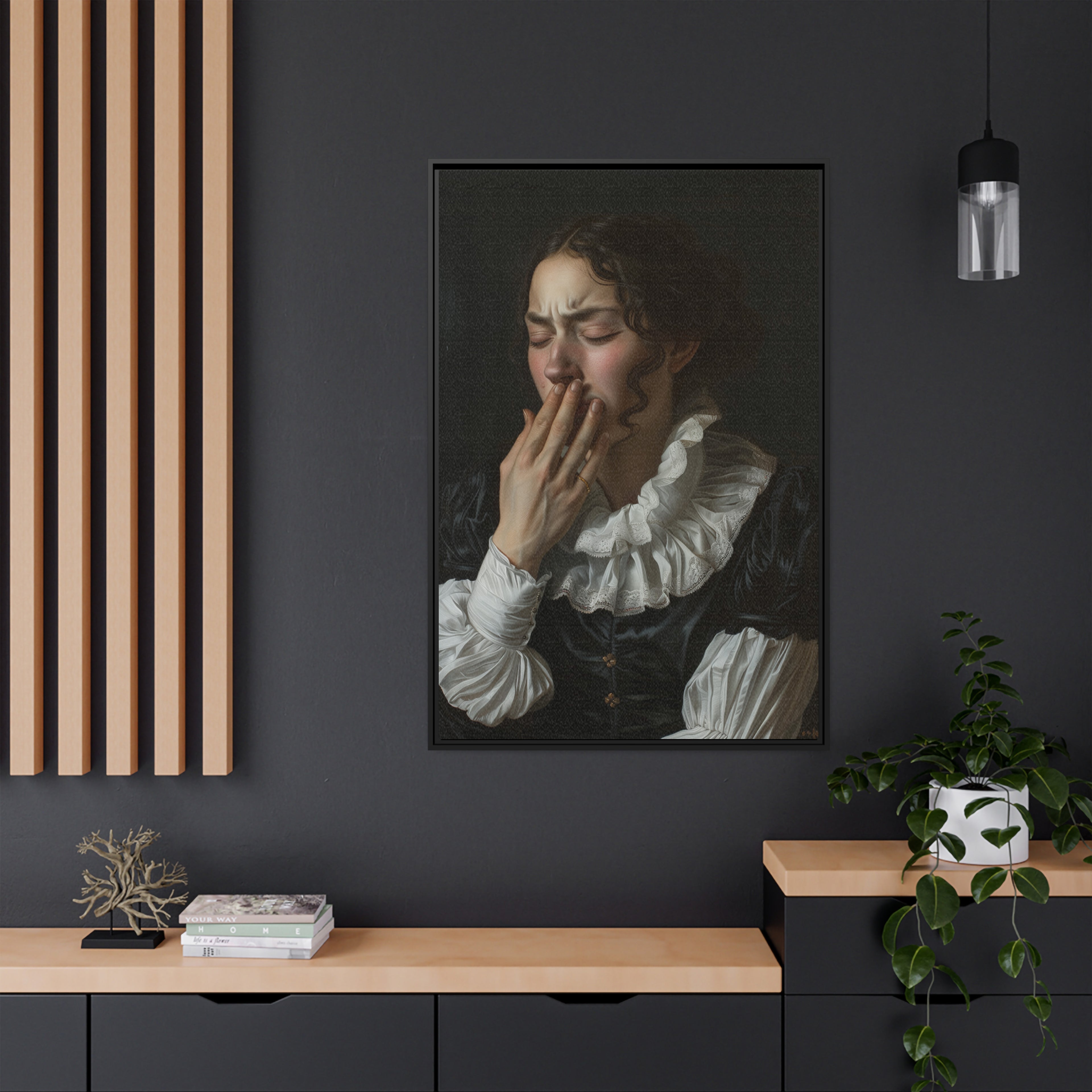 Framed Canvas - Oh No, It Hit Me