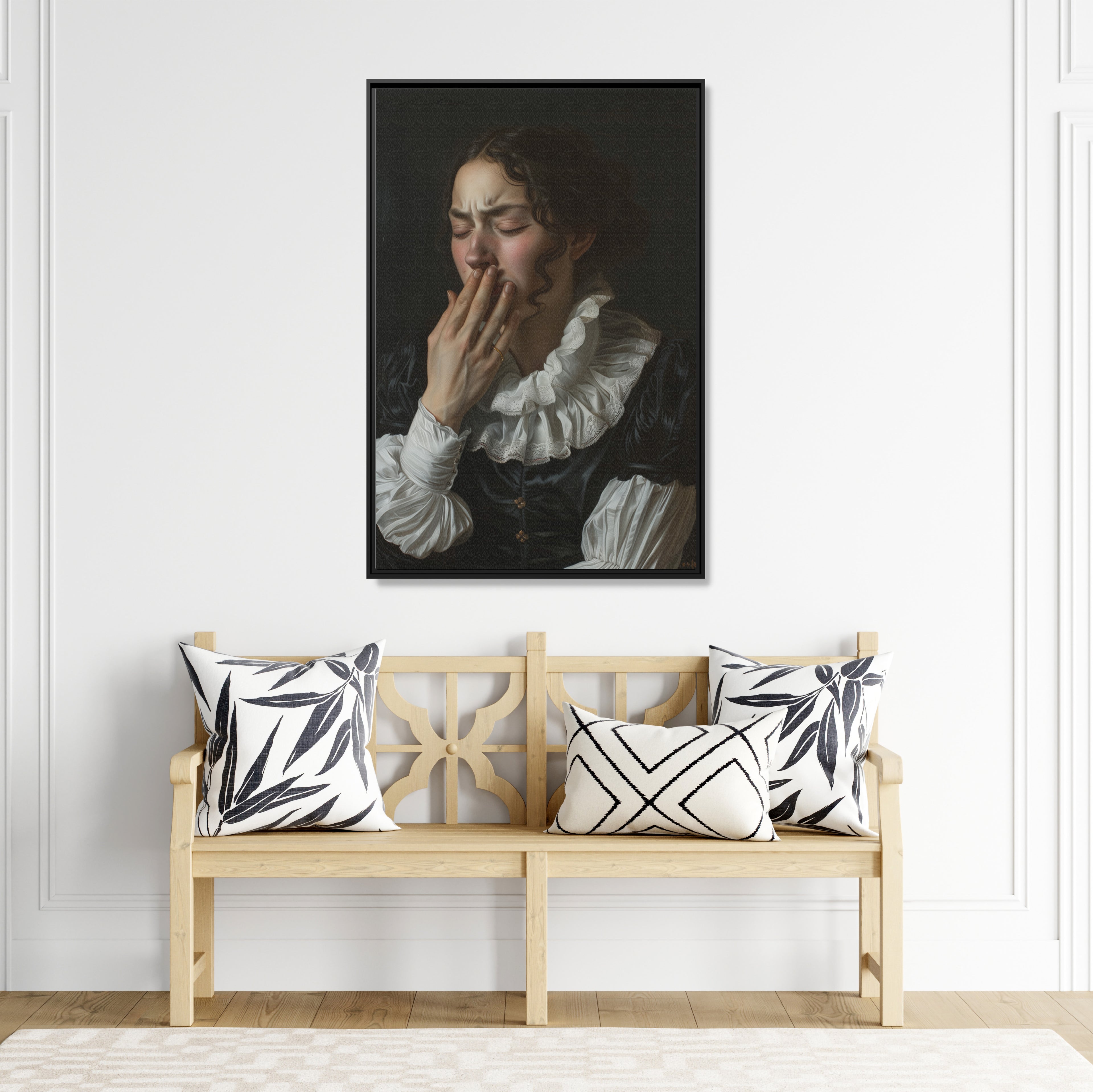 Framed Canvas - Oh No, It Hit Me