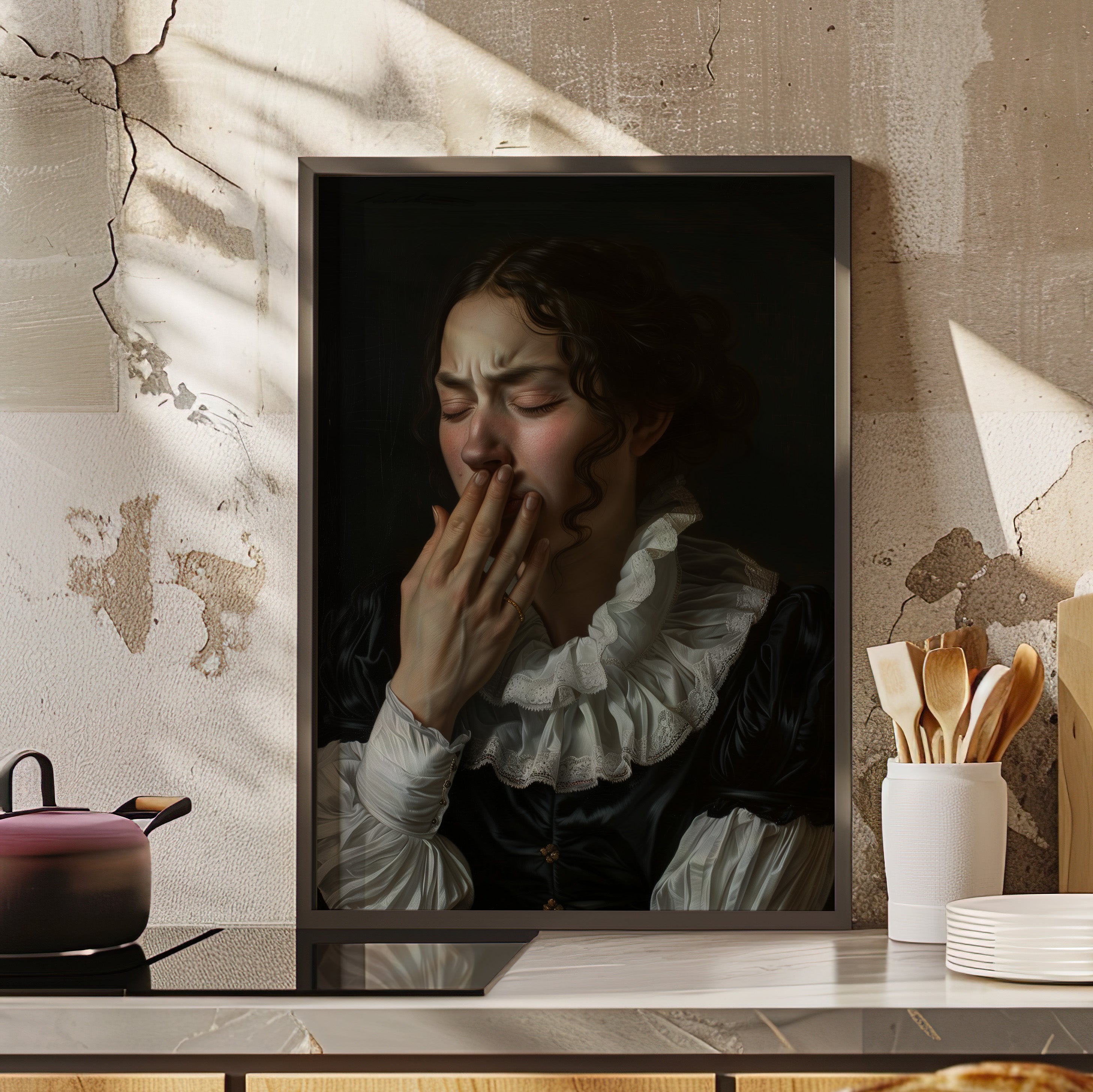 Framed Paper Print - Oh No, It Hit Me