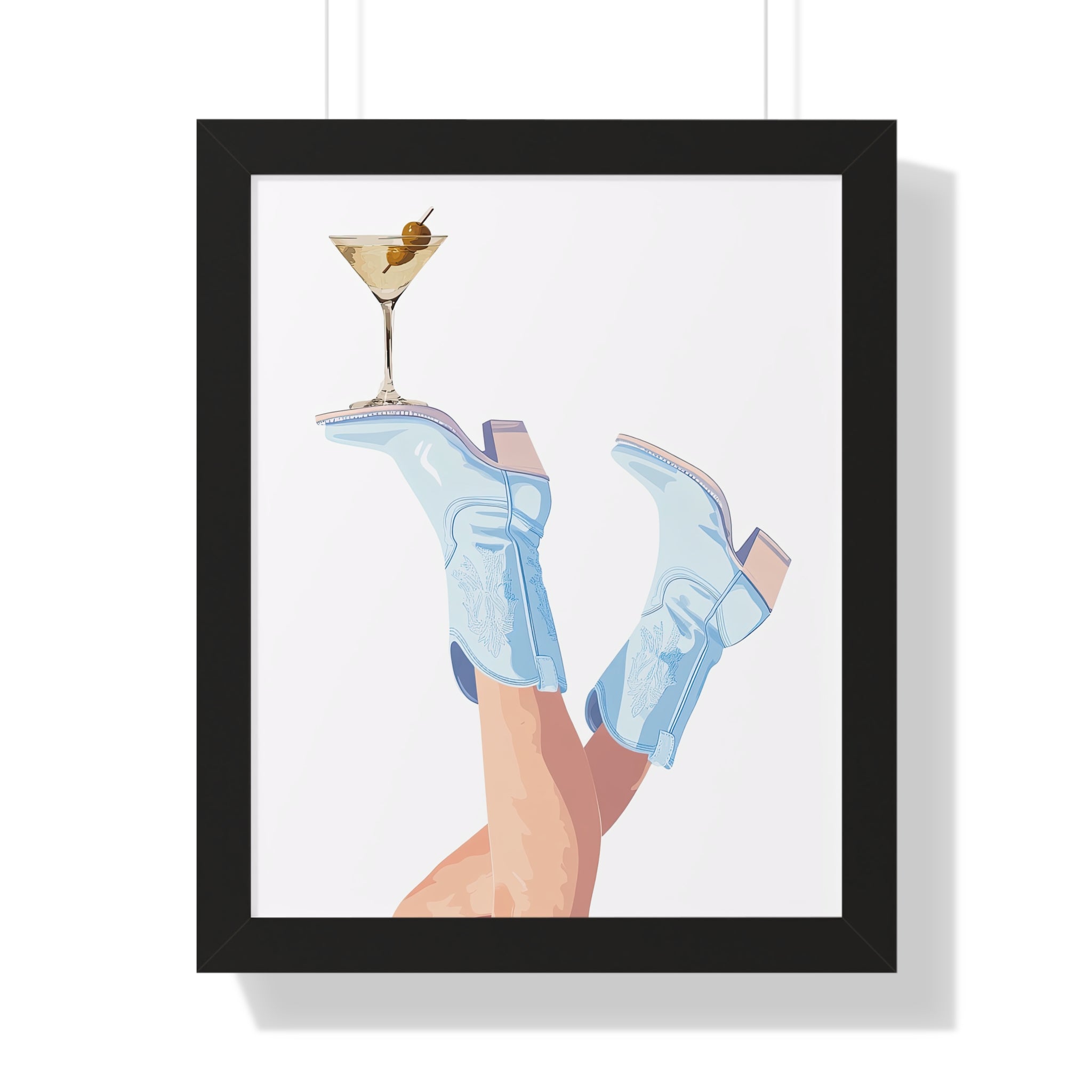 Framed Paper Print - Boots Up, Cheers Babe