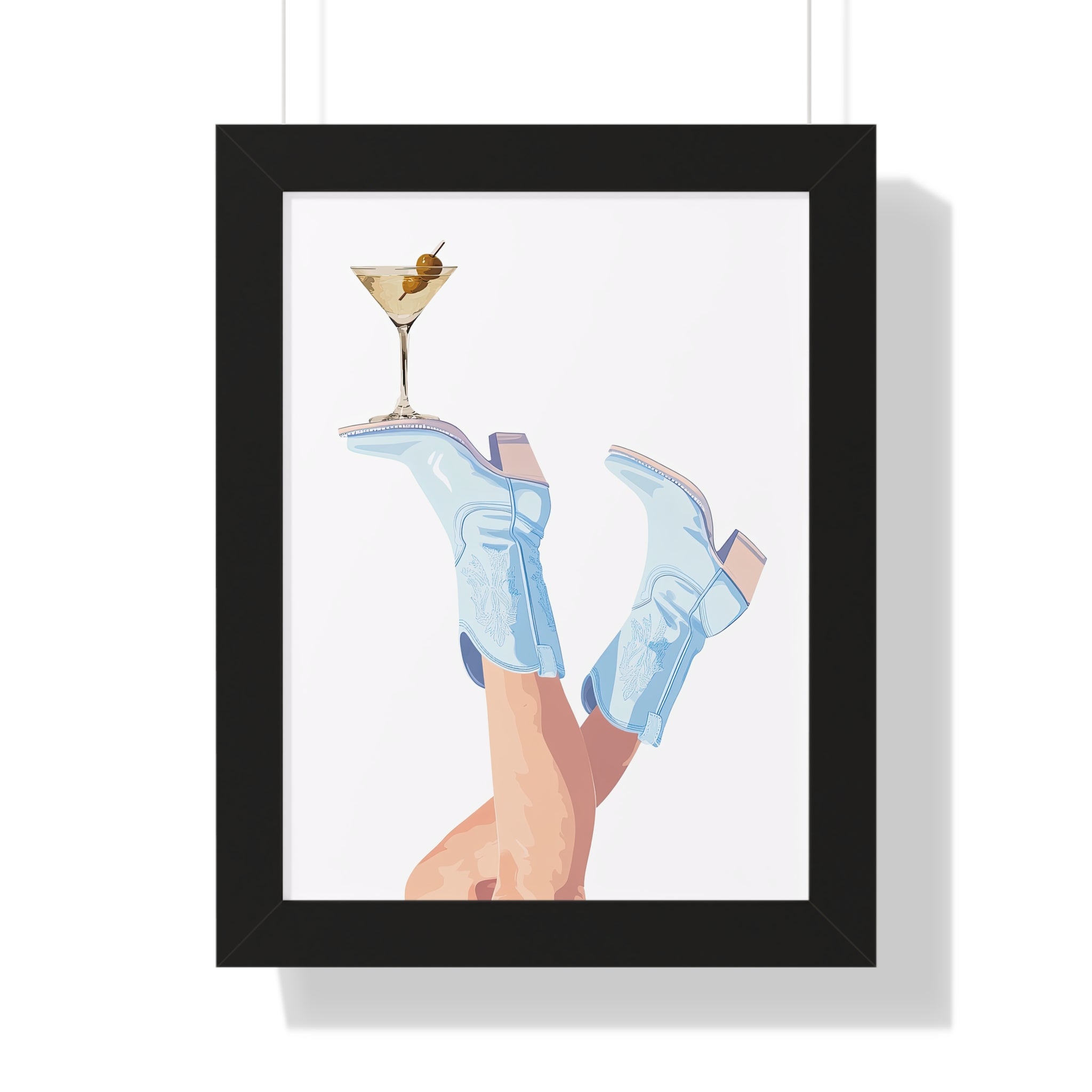 Framed Paper Print - Boots Up, Cheers Babe