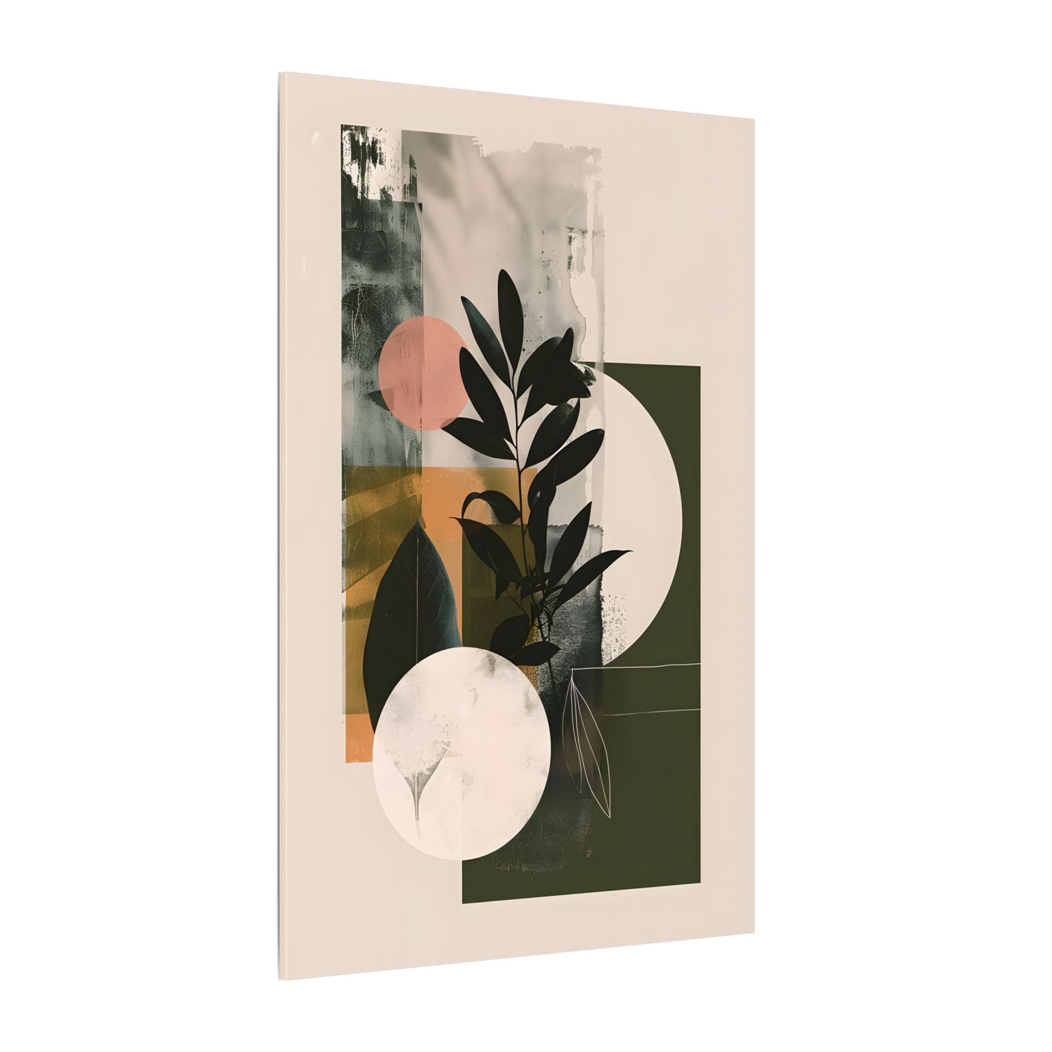 .75" Matte Canvas - Earthy Geometric Botanicals