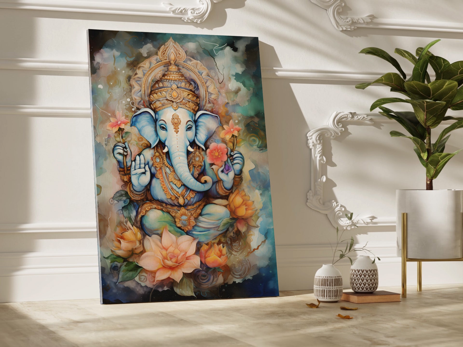 .75" Matte Canvas - Ganesha&