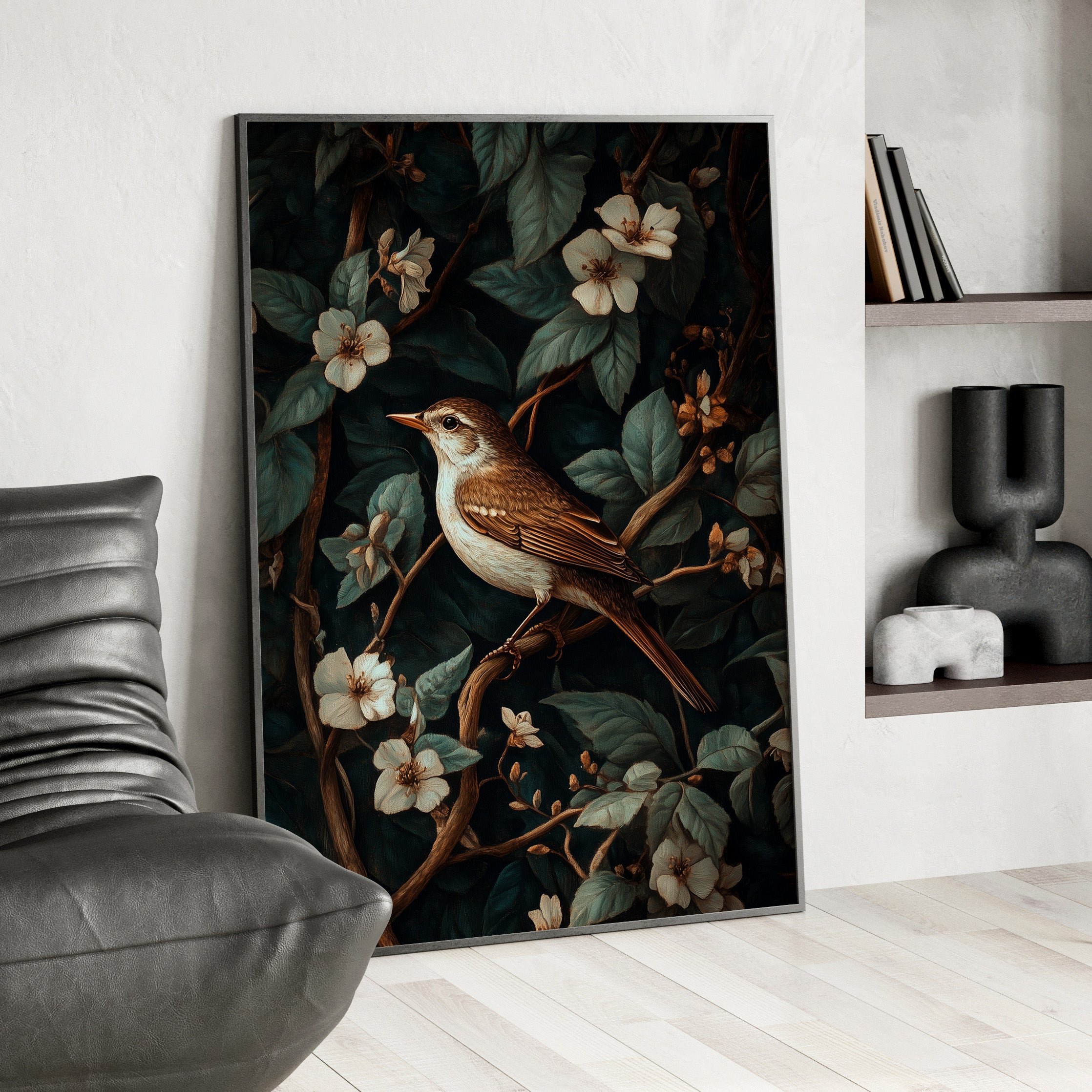 Framed Paper Print - Serenade Among Blossoms