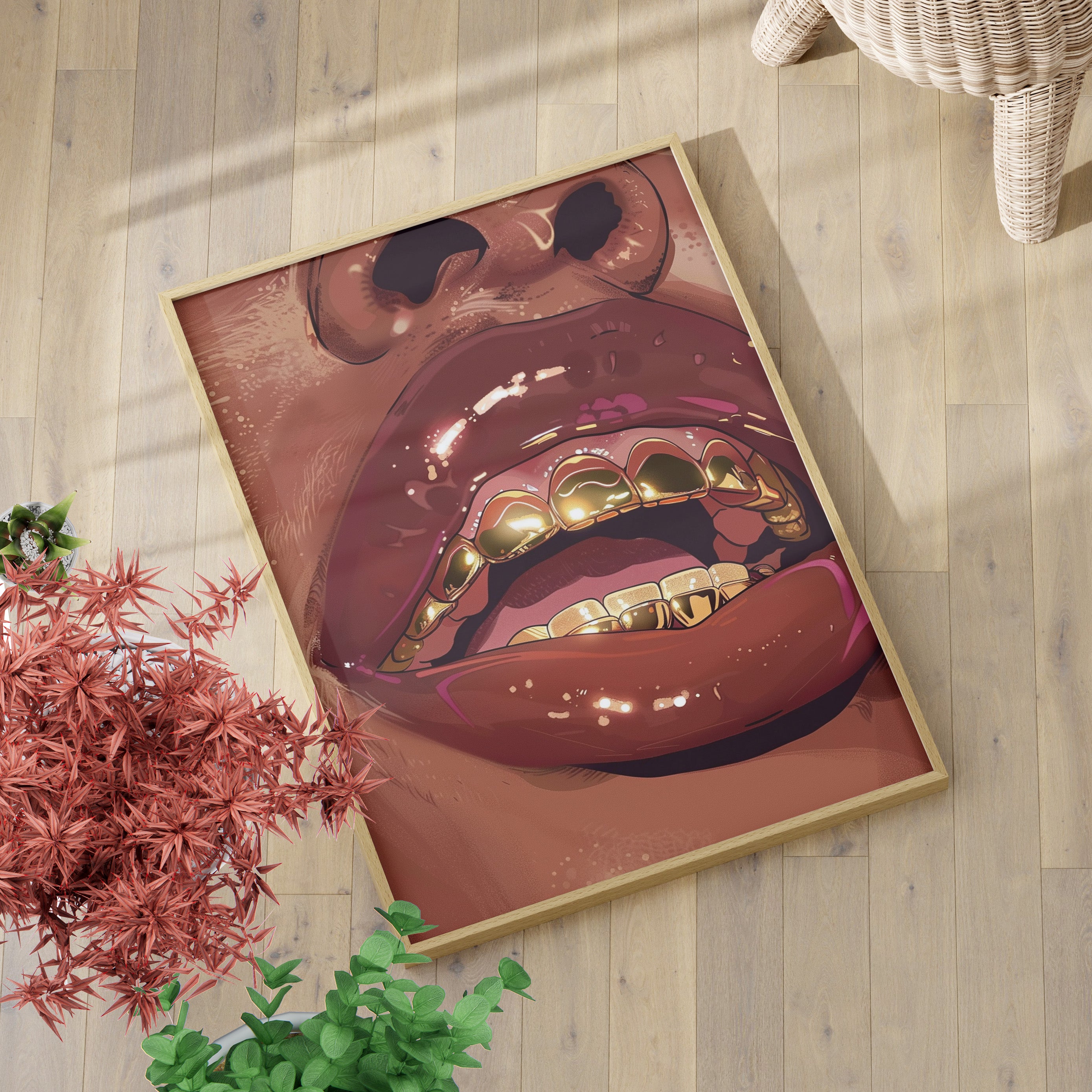 Gold Grills Glam Closeup