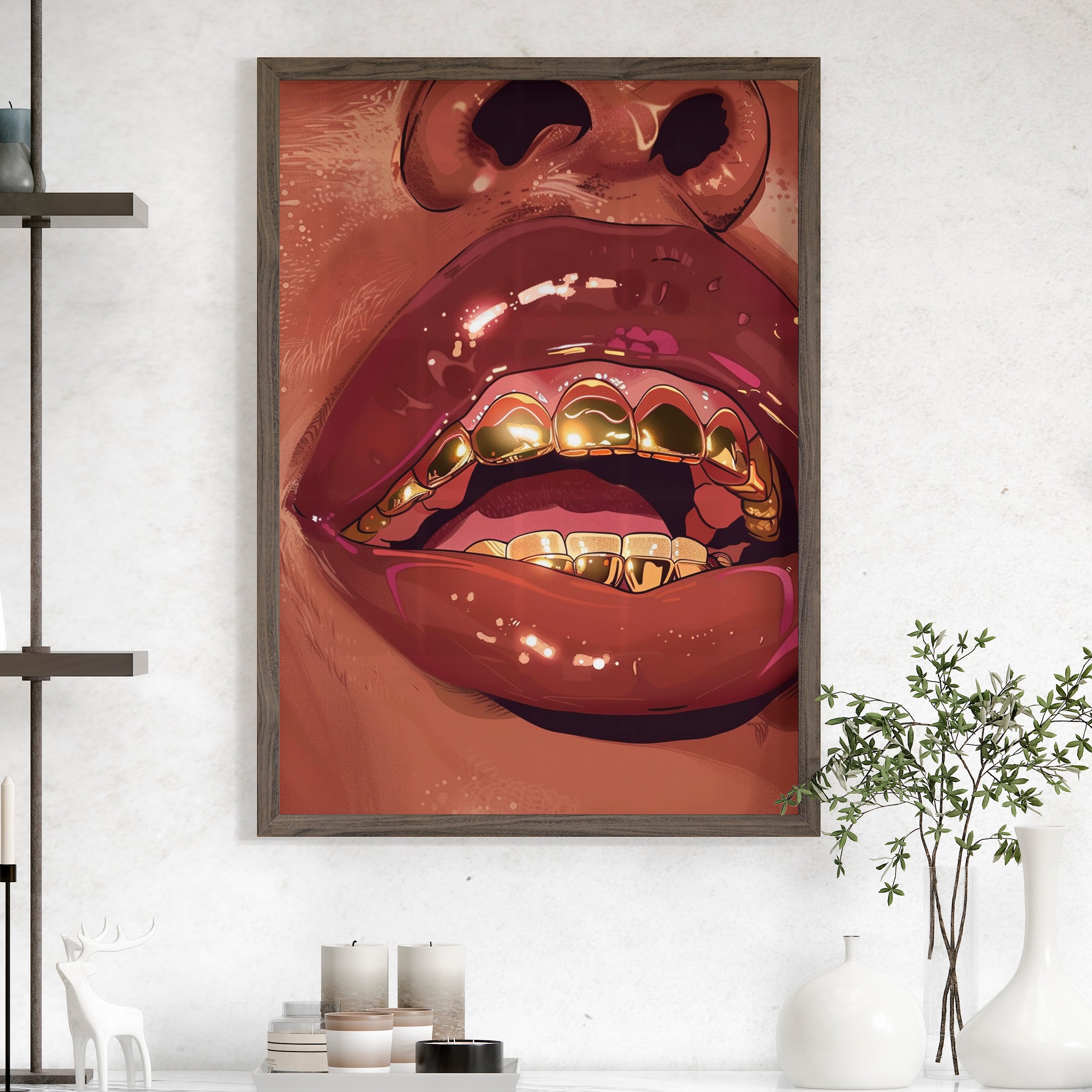 Gold Grills Glam Closeup