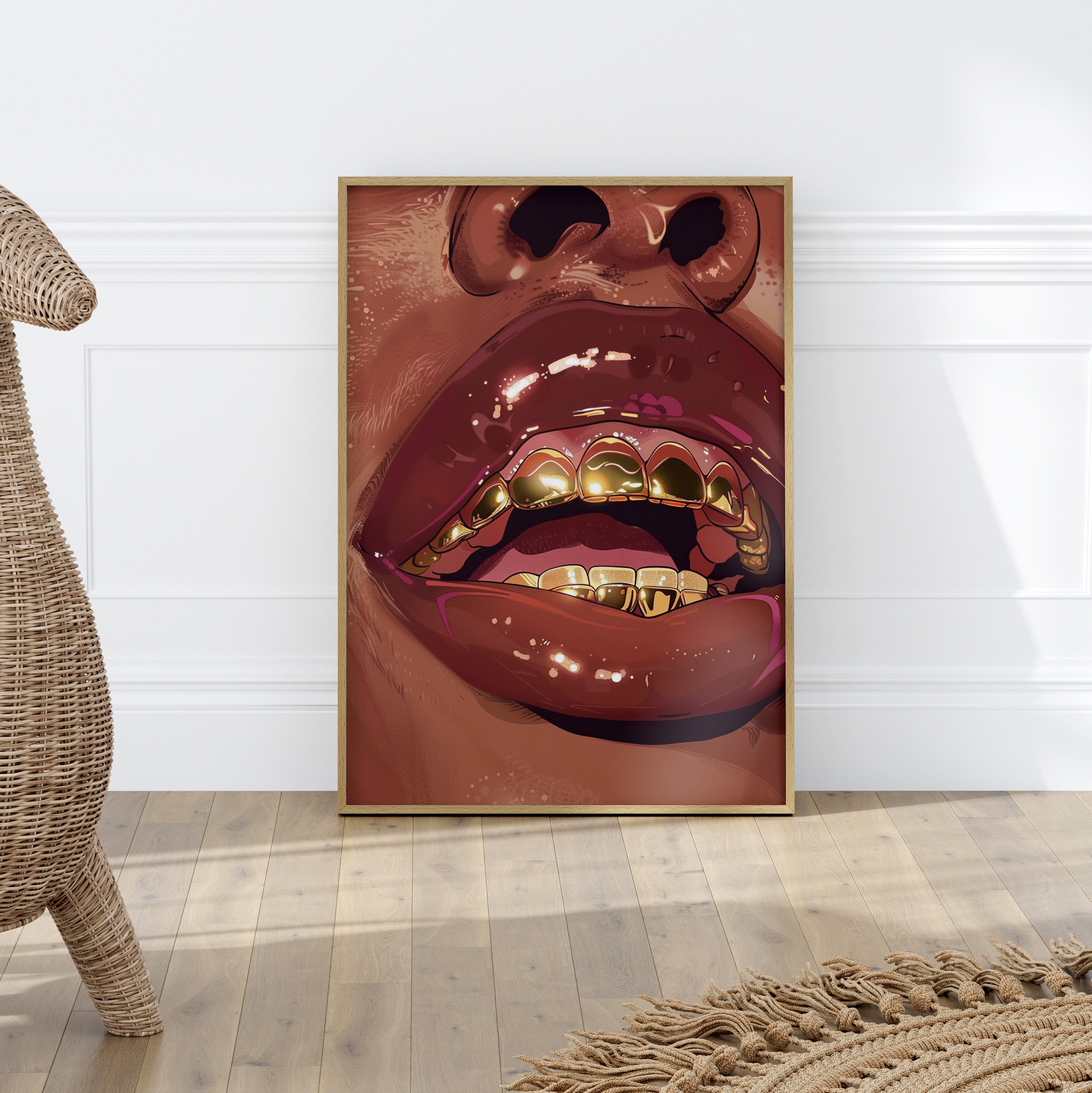 Gold Grills Glam Closeup