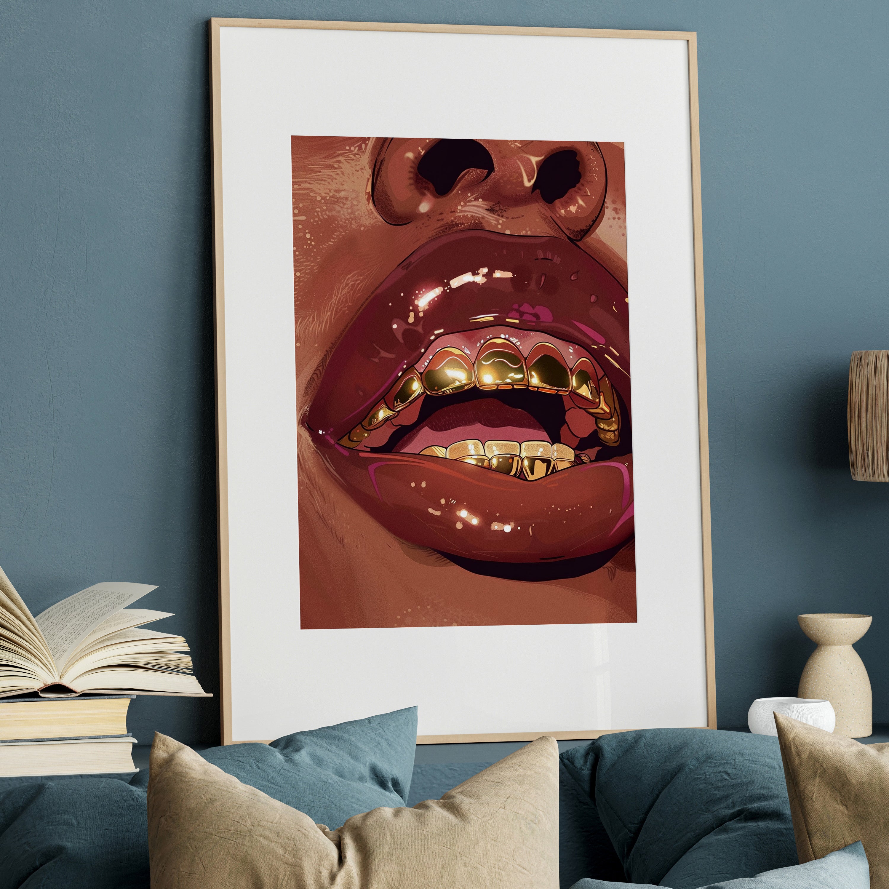 Gold Grills Glam Closeup