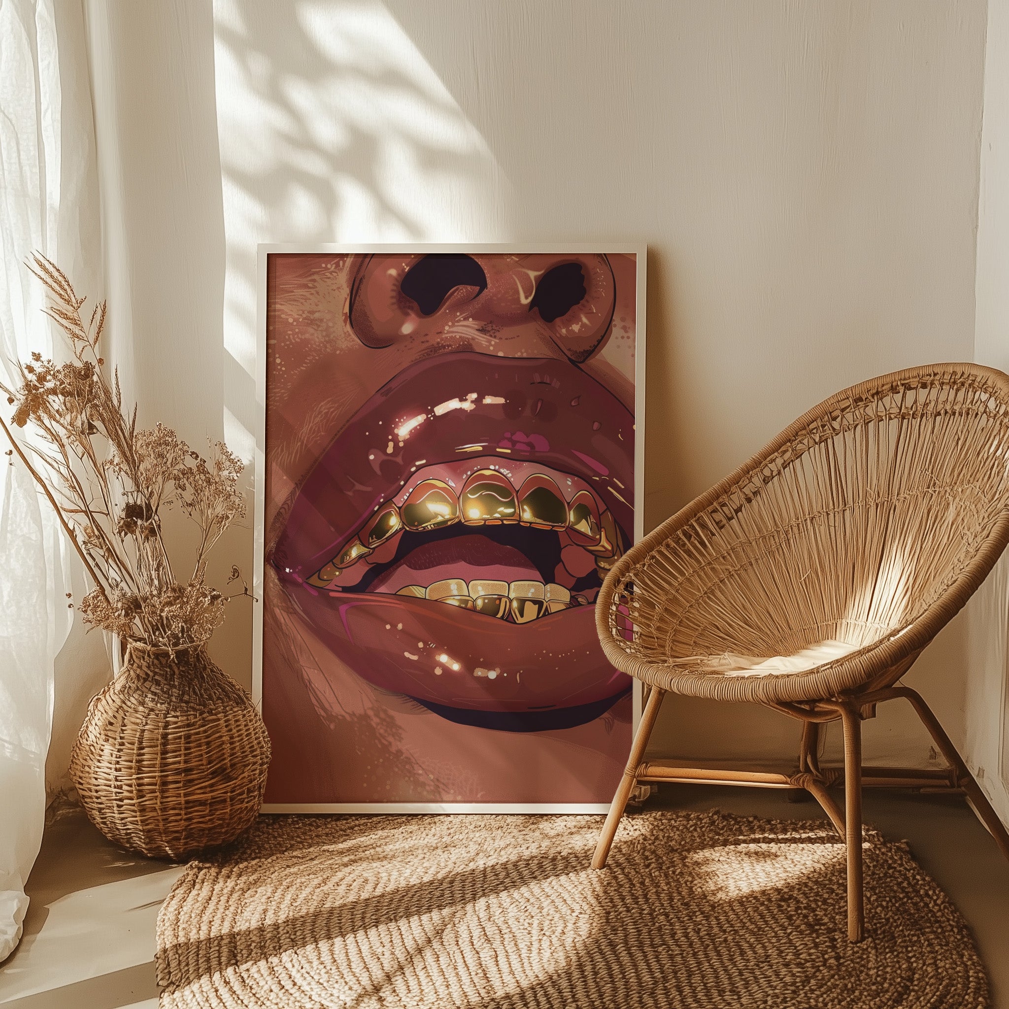 Gold Grills Glam Closeup