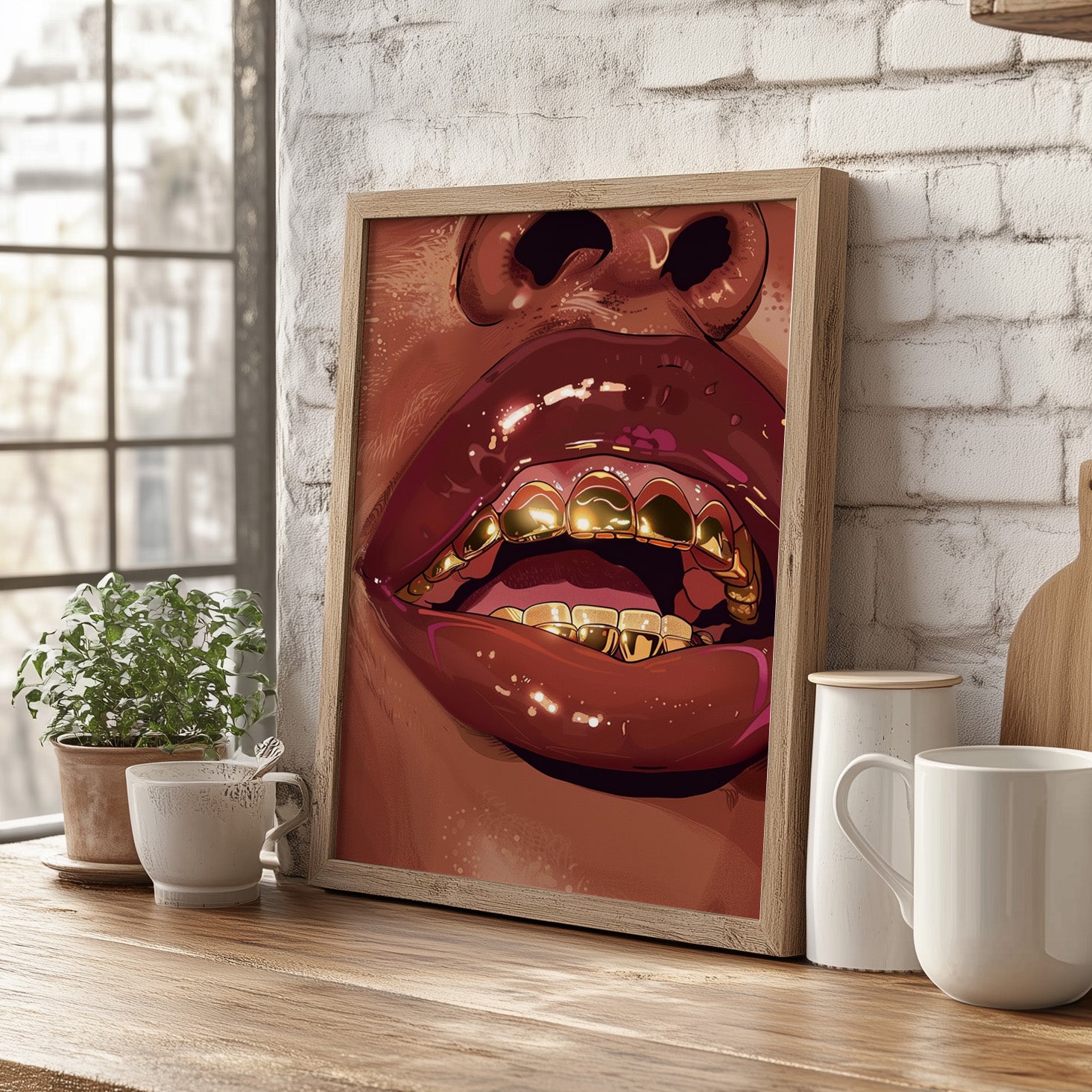 Gold Grills Glam Closeup