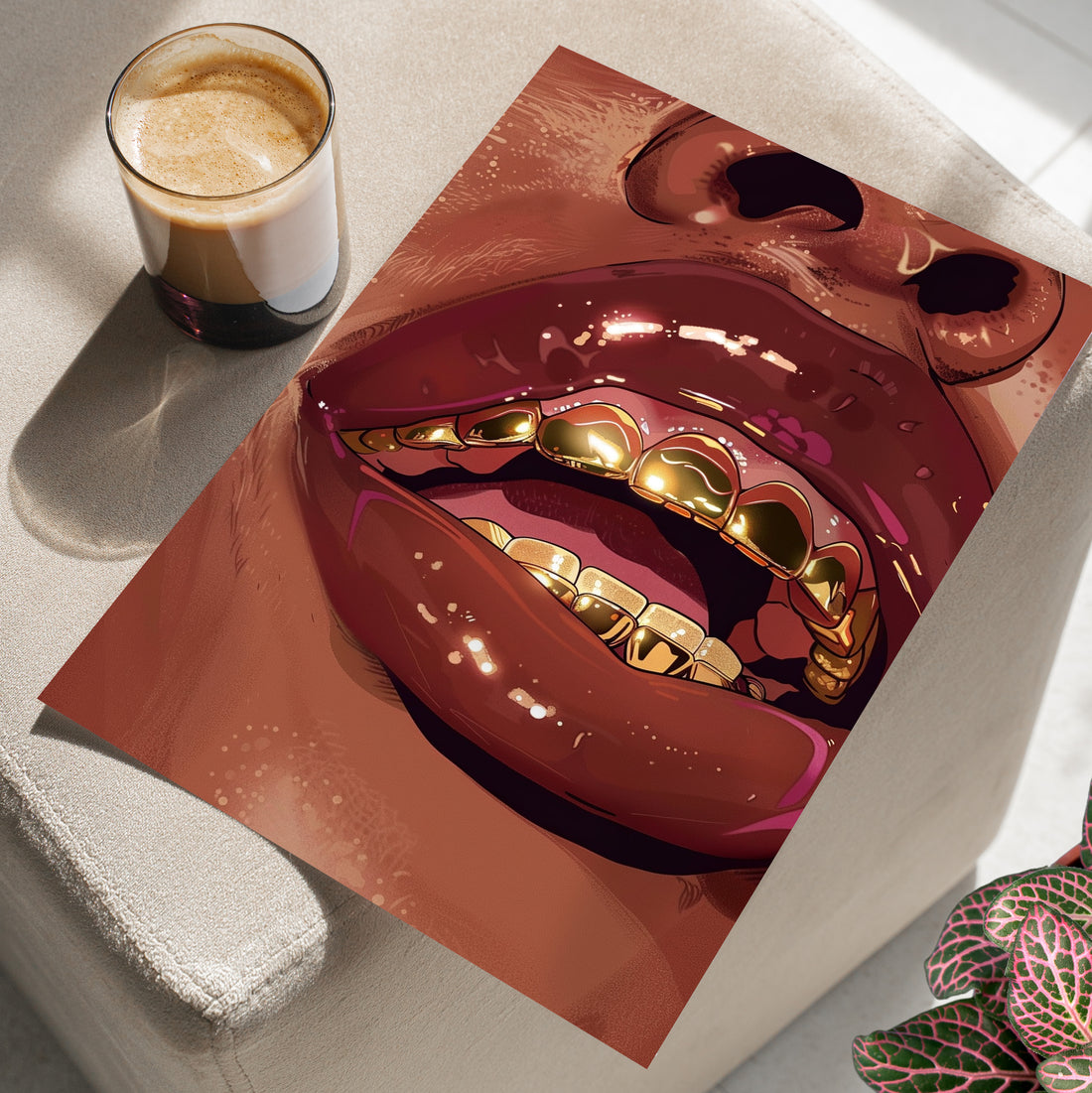 Gold Grills Glam Closeup