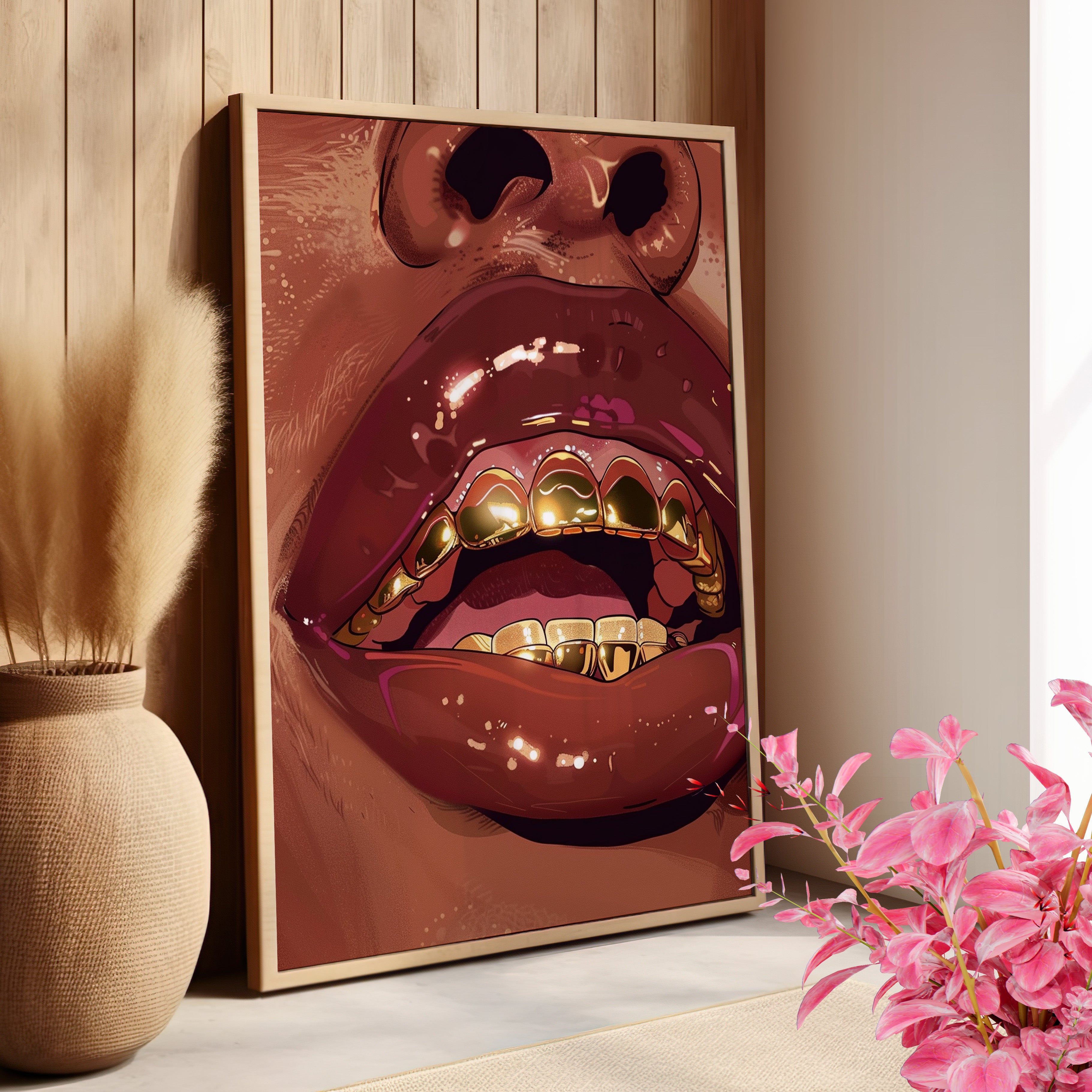 Gold Grills Glam Closeup
