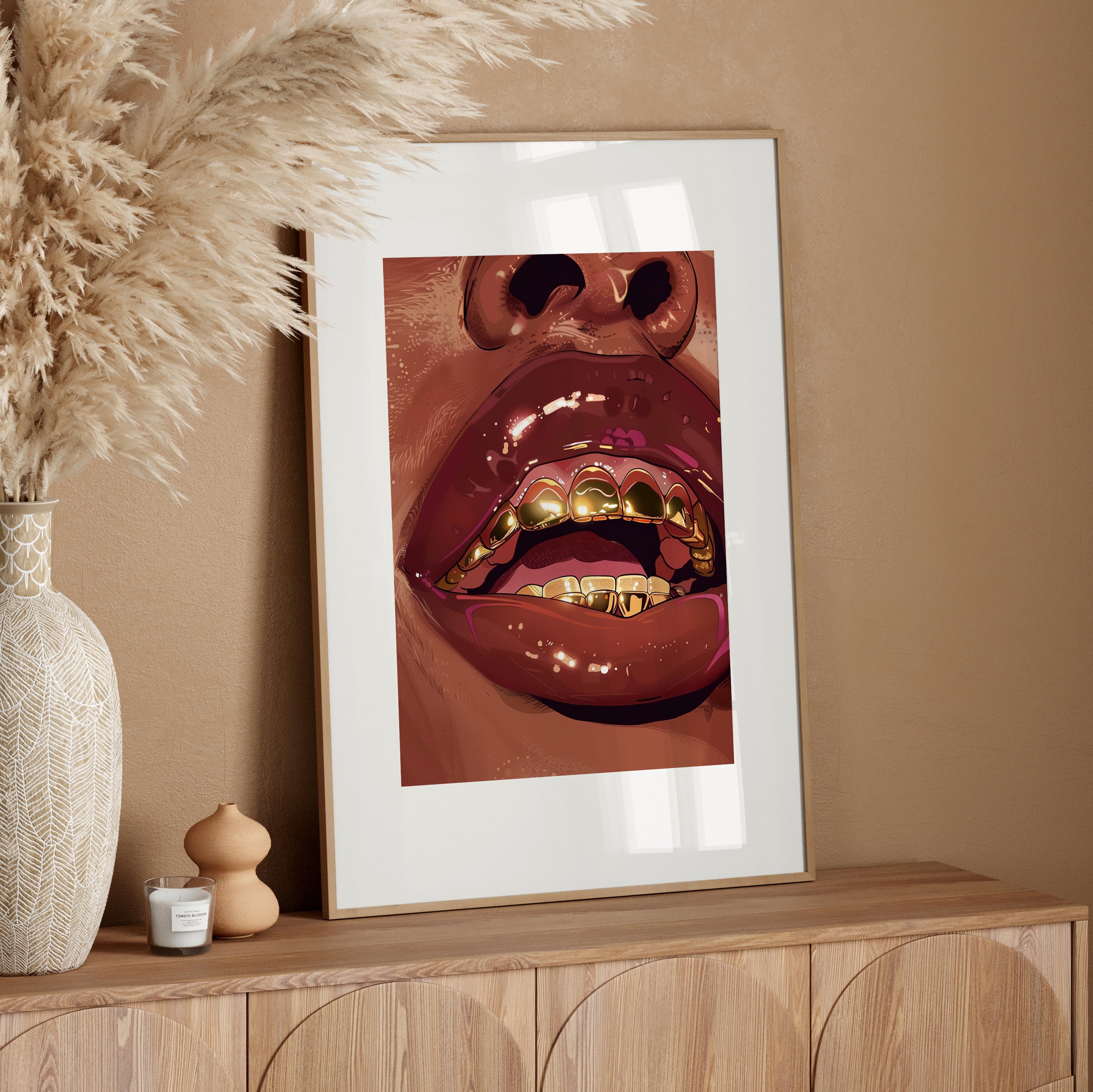 Gold Grills Glam Closeup