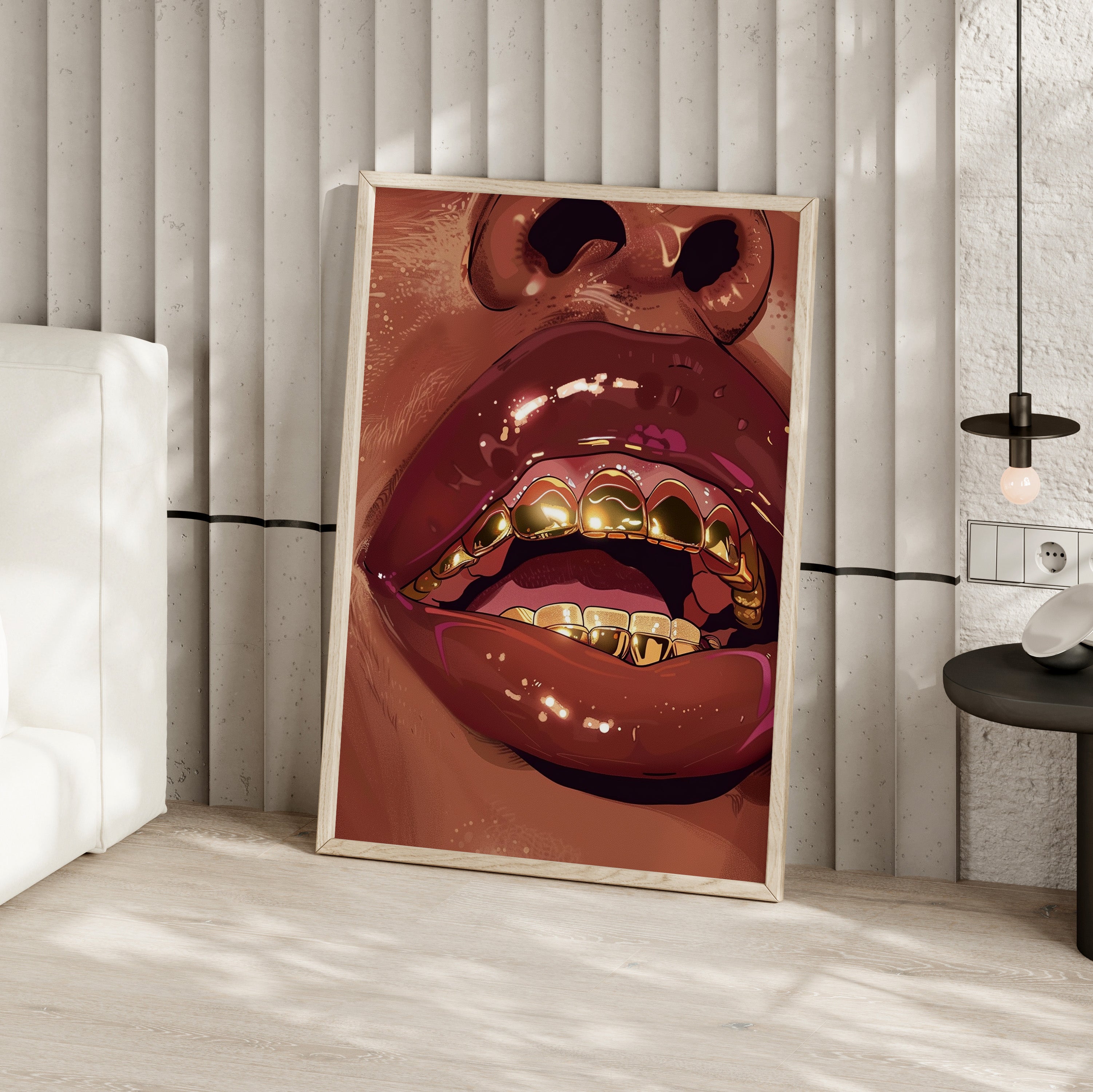 Gold Grills Glam Closeup
