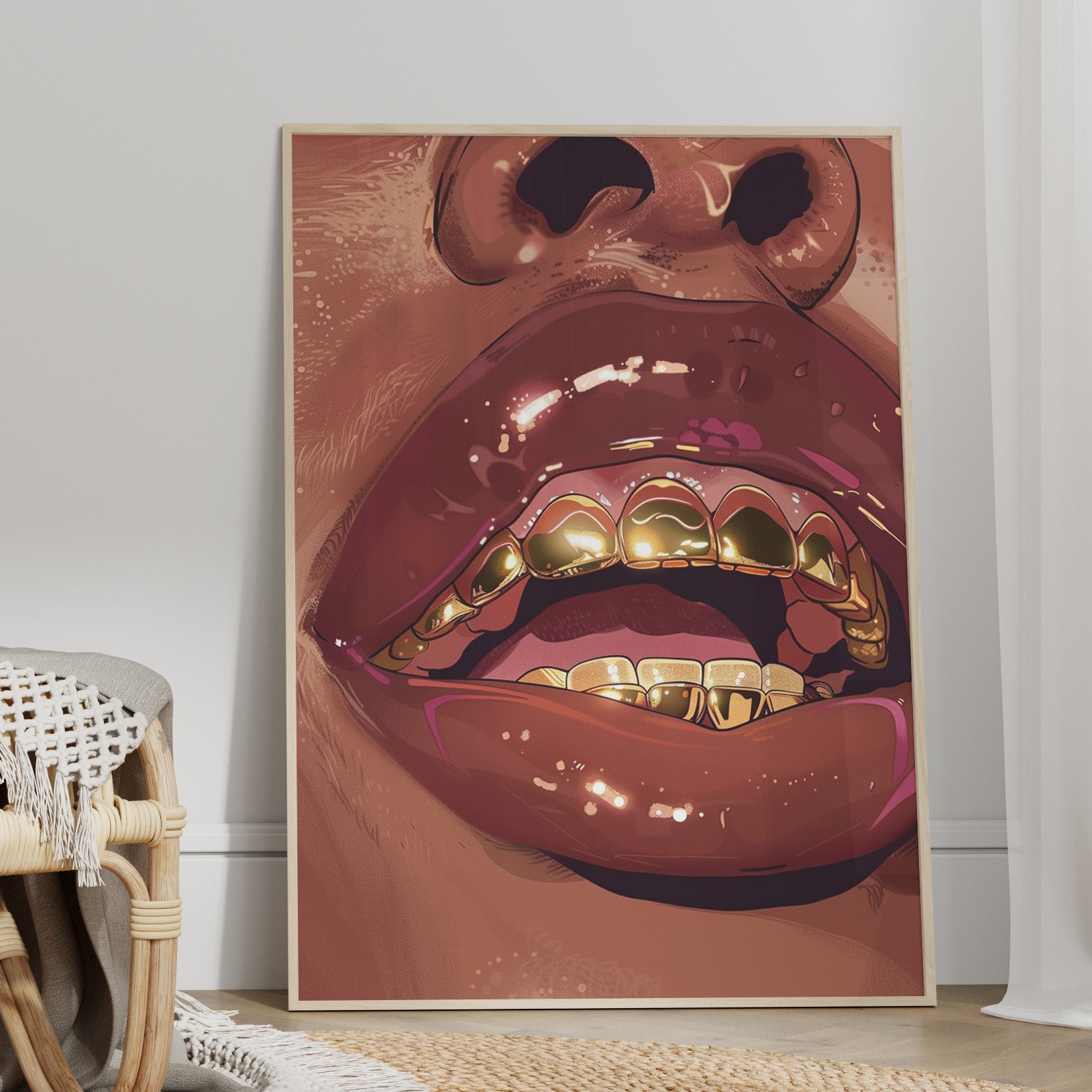 Gold Grills Glam Closeup