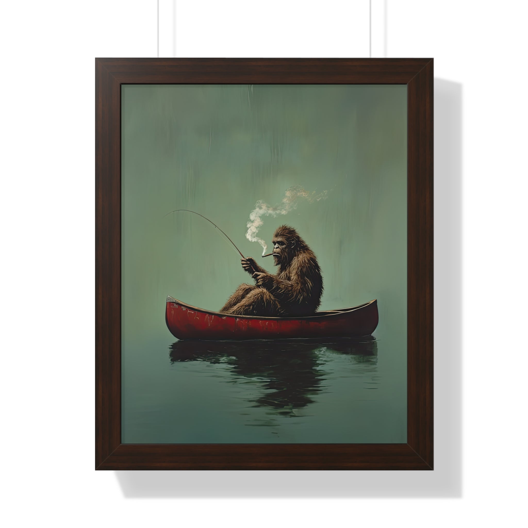 Framed Paper Print - Bigfoot Canoe Adventure