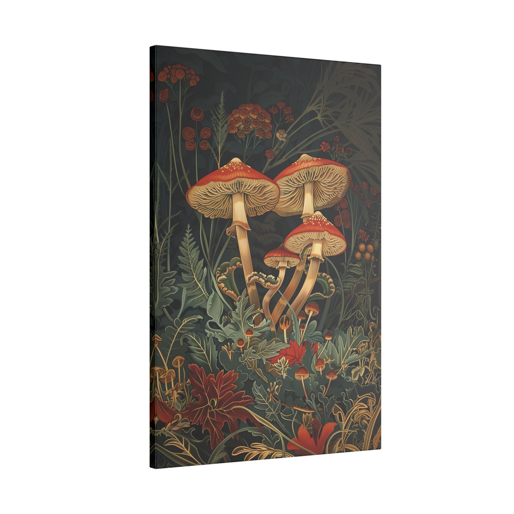 .75" Matte Canvas - Elegant Mushroom Reverie