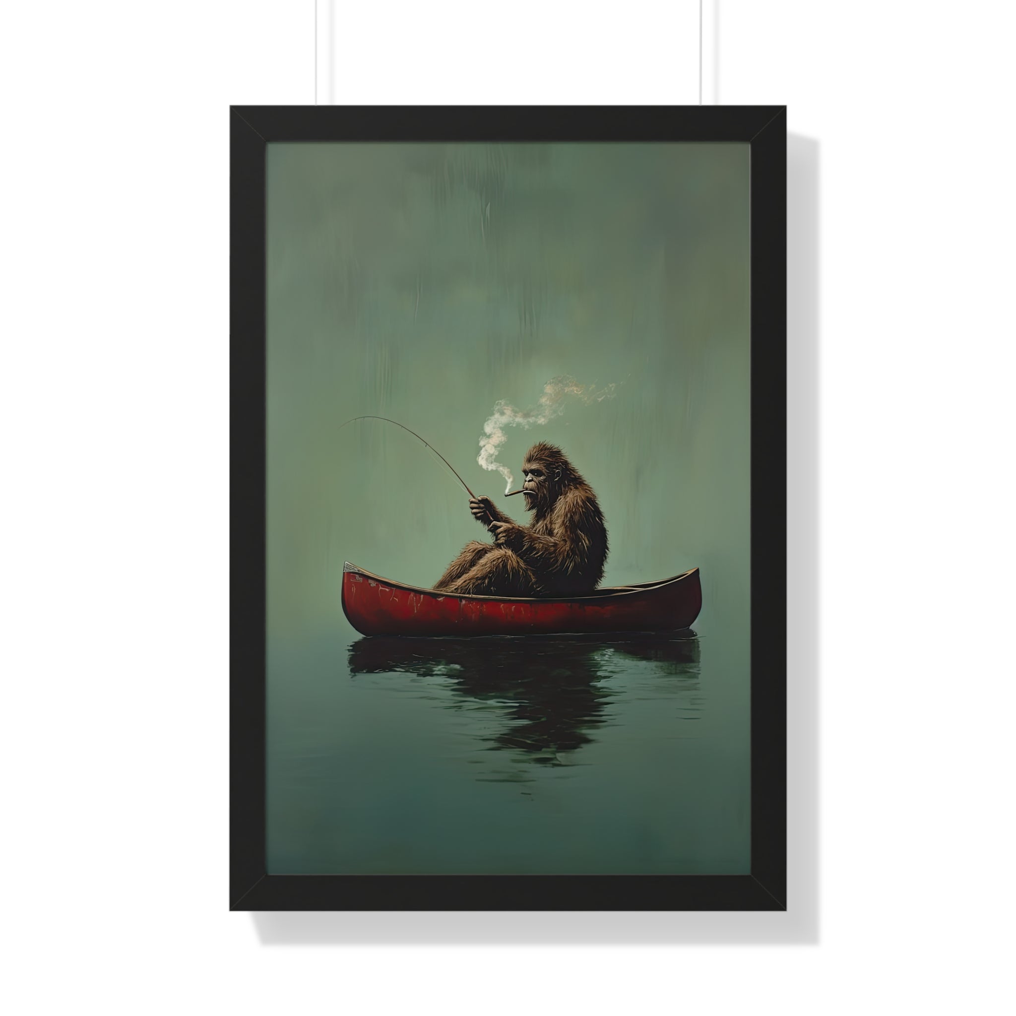 Framed Paper Print - Bigfoot Canoe Adventure