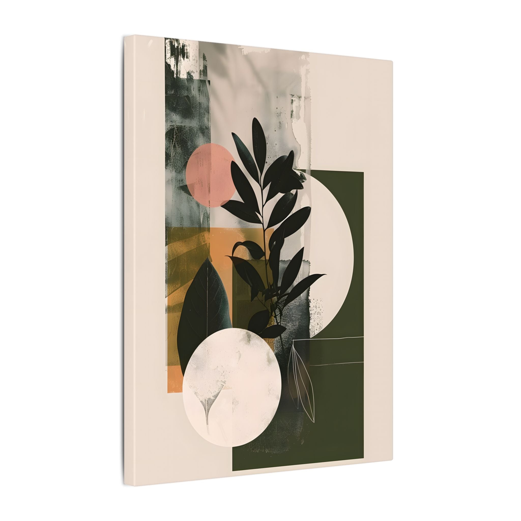 .75" Matte Canvas - Earthy Geometric Botanicals