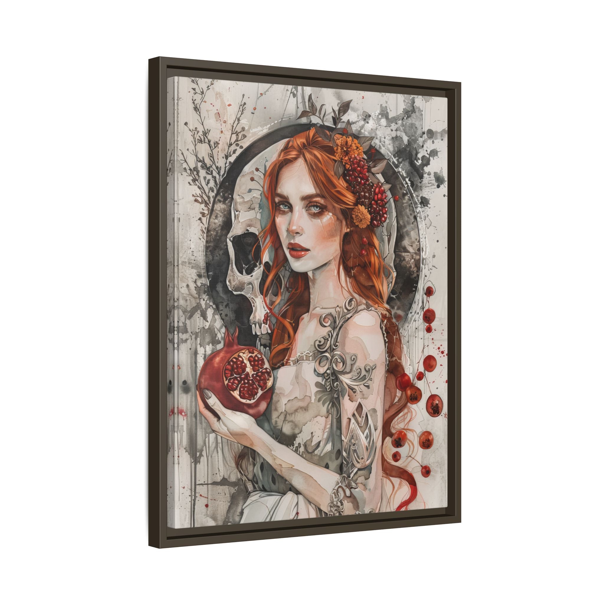 Framed Canvas - Persephone’s Pomegranate Curse