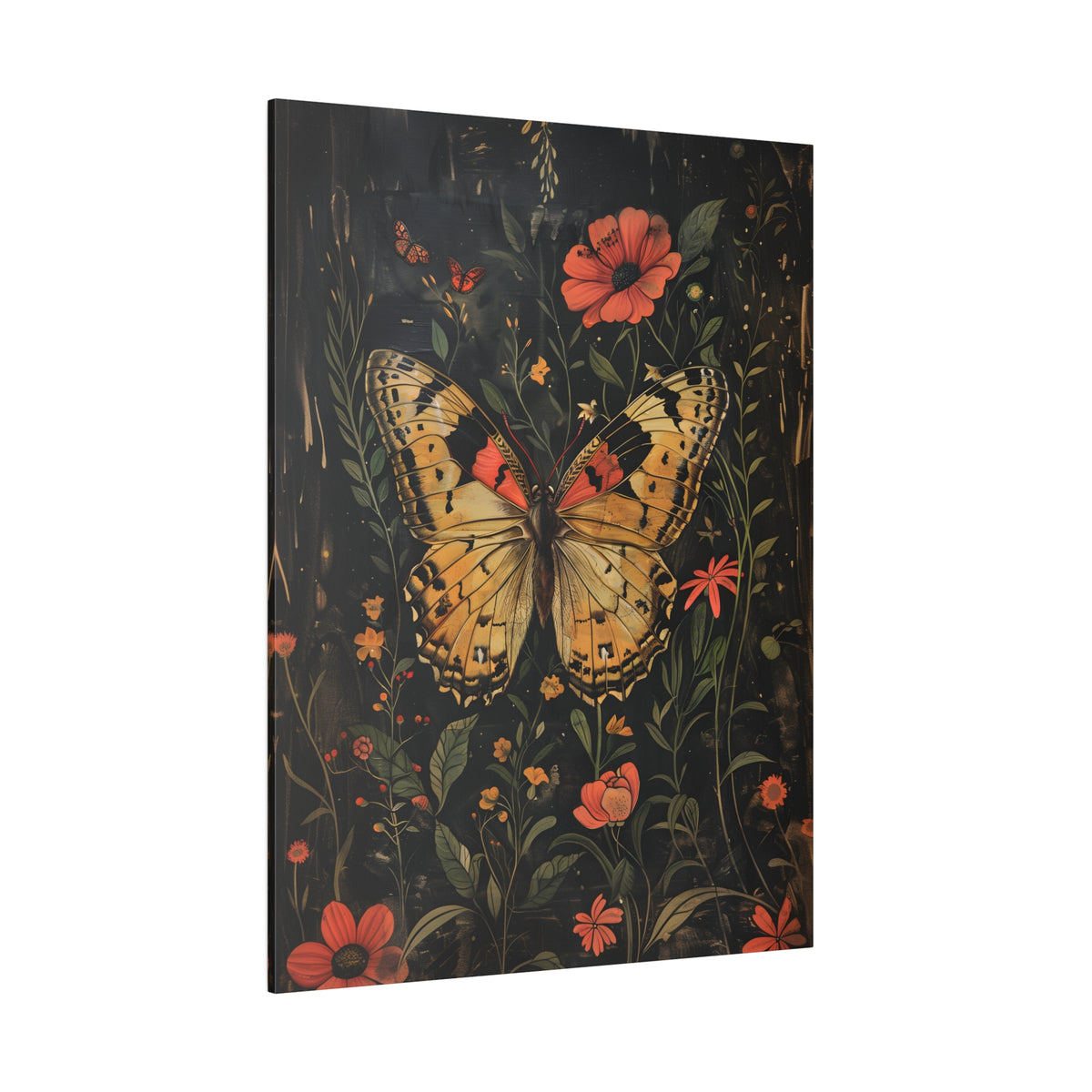 .75" Matte Canvas - Nocturnal Butterfly Garden