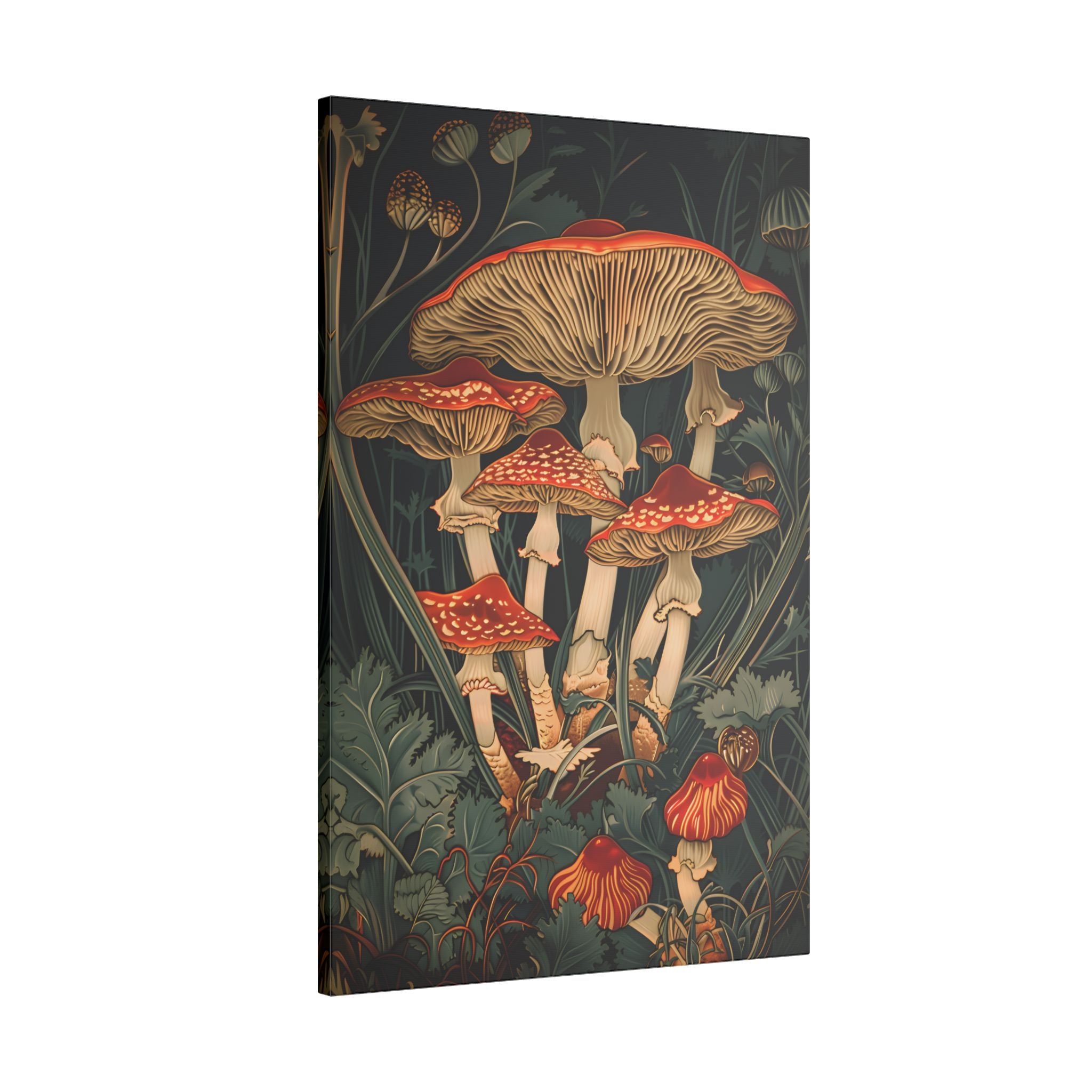 .75" Matte Canvas - Woodland Mushrooms Revival