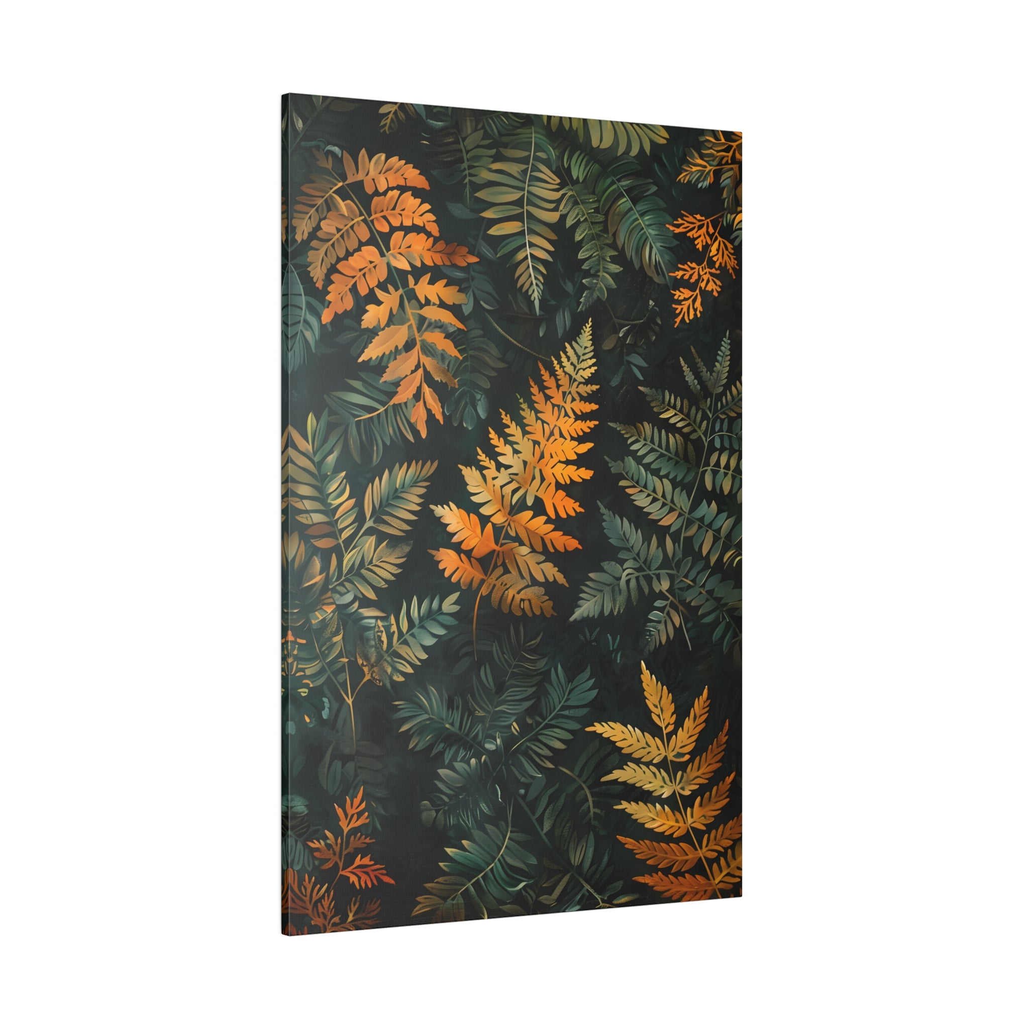 .75" Matte Canvas - Golden Fern Elegance