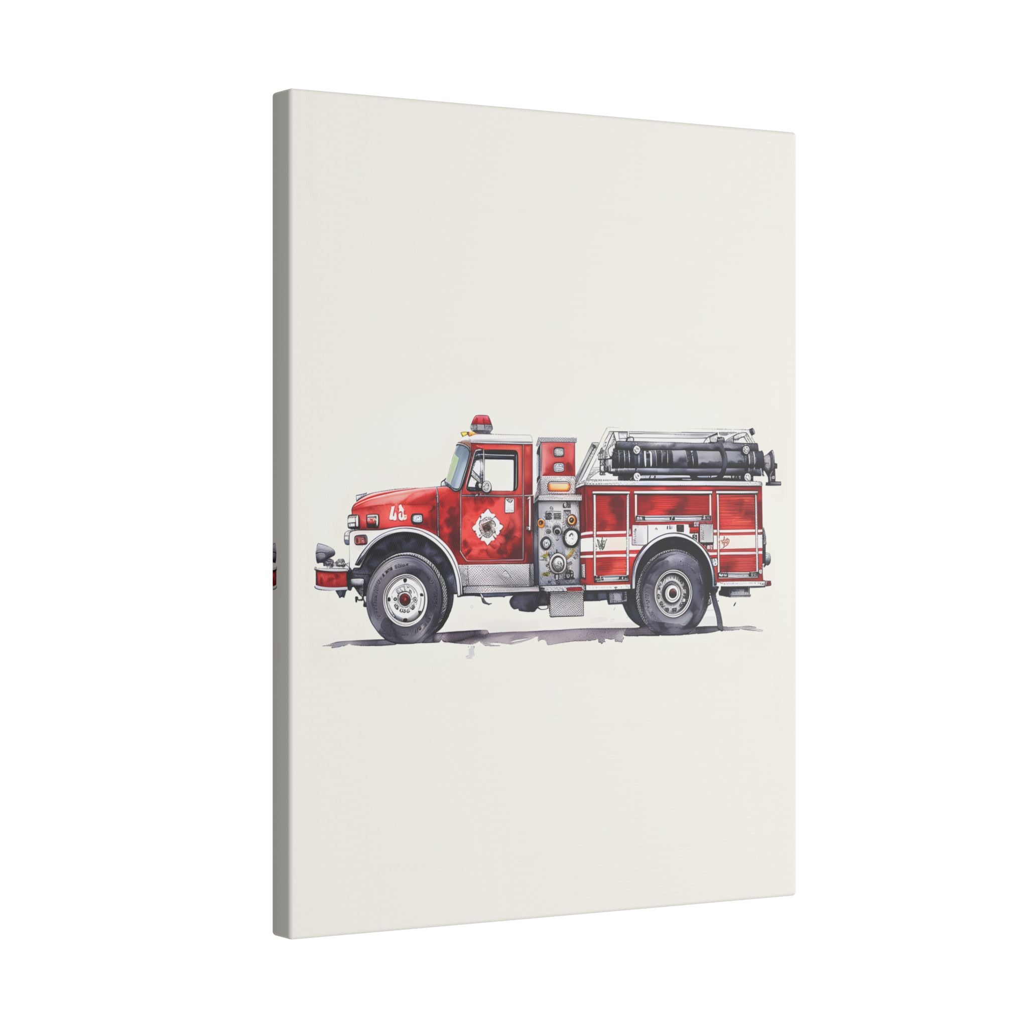 .75" Matte Canvas - Classic Pumper Firetruck