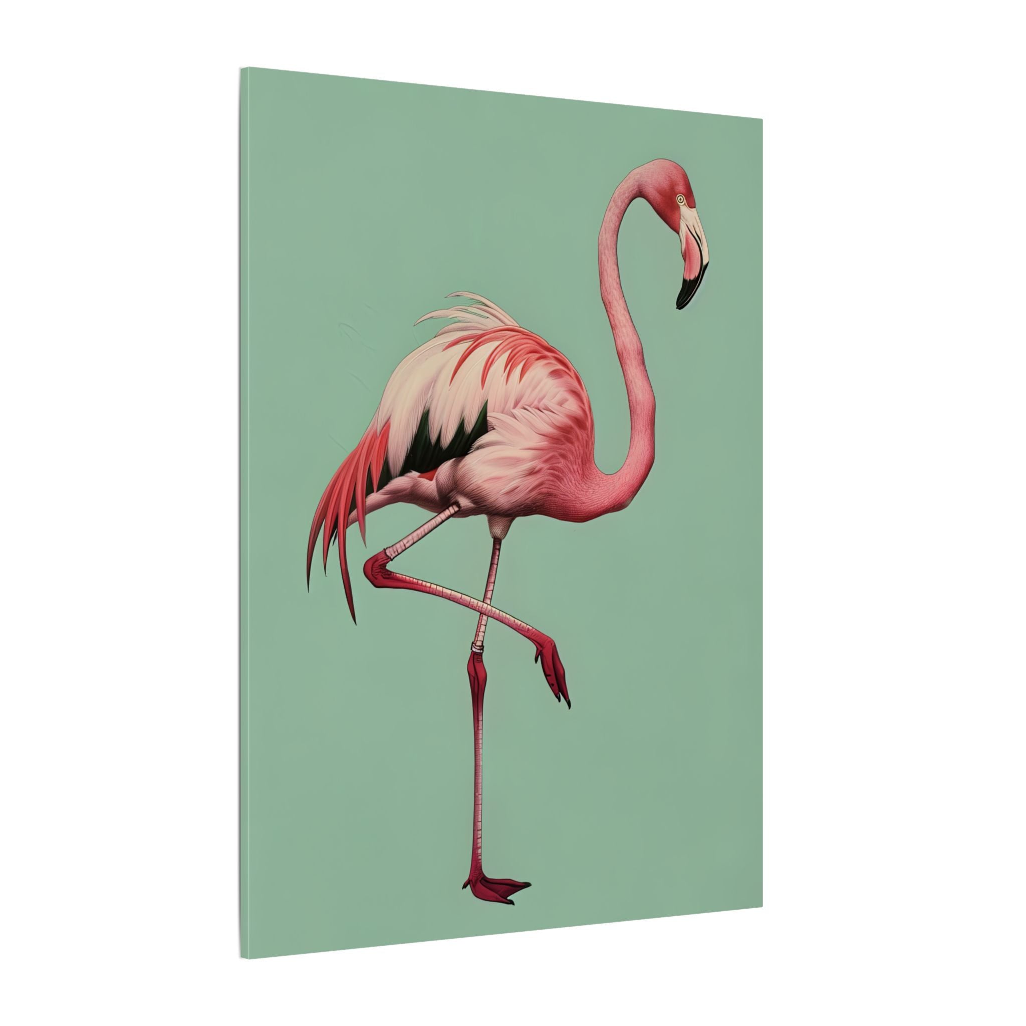 .75" Matte Canvas - Pink Flamingo Tropical