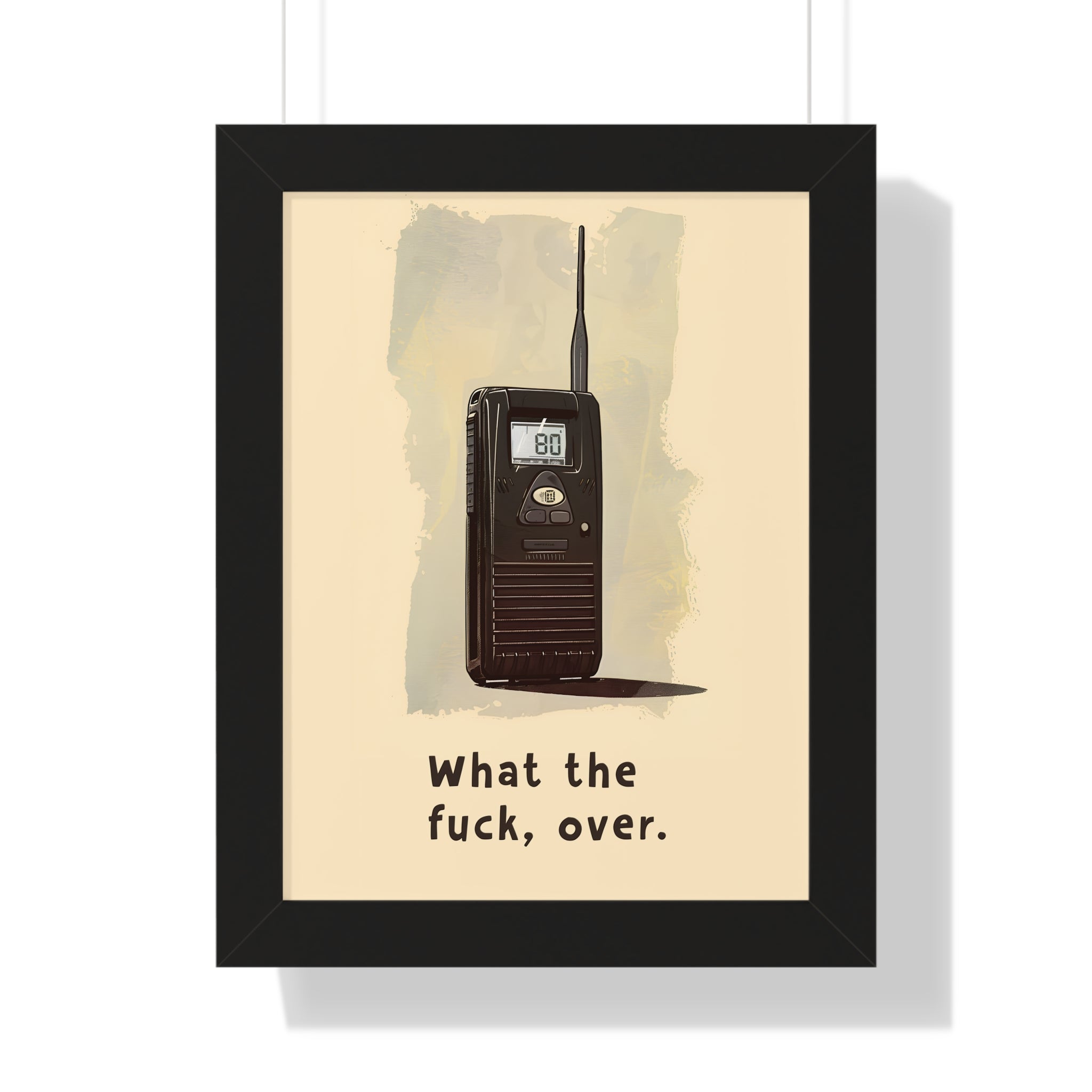 Framed Paper Print - Walkie Talkie WTF Moment