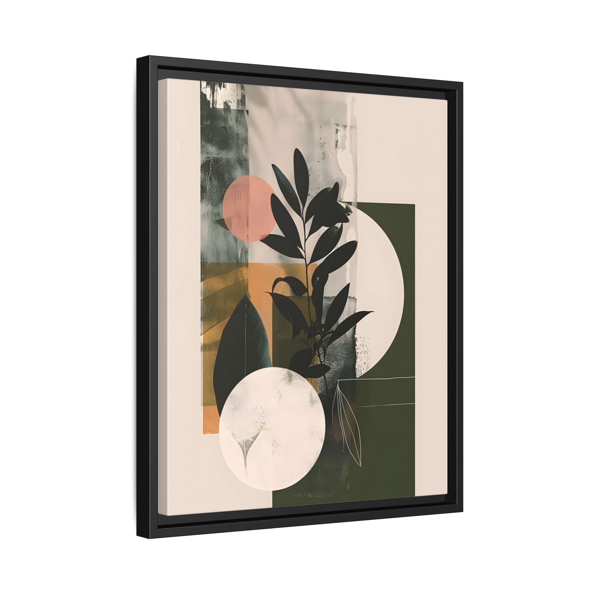 Framed Canvas - Earthy Geometric Botanicals