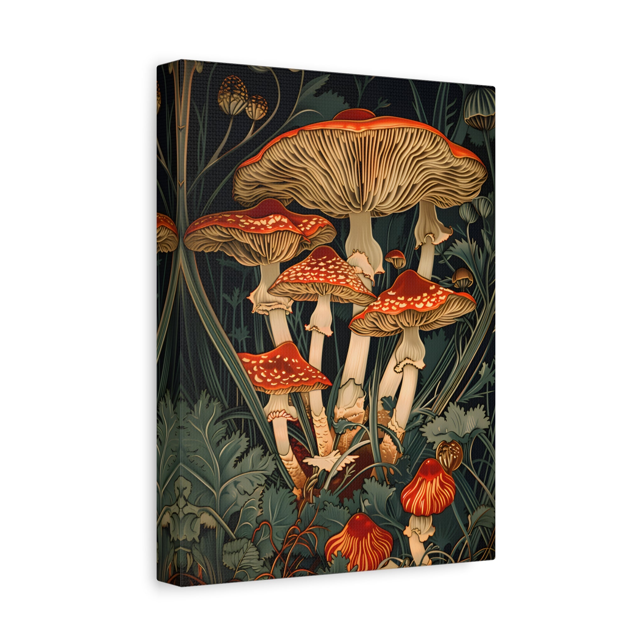 1.25" Matte Canvas - Woodland Mushrooms Revival