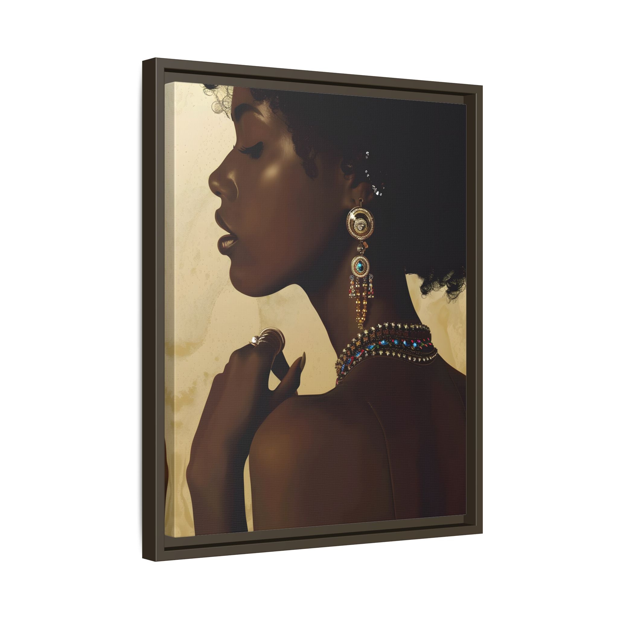 Framed Canvas - Regal Jewel Toned Muse