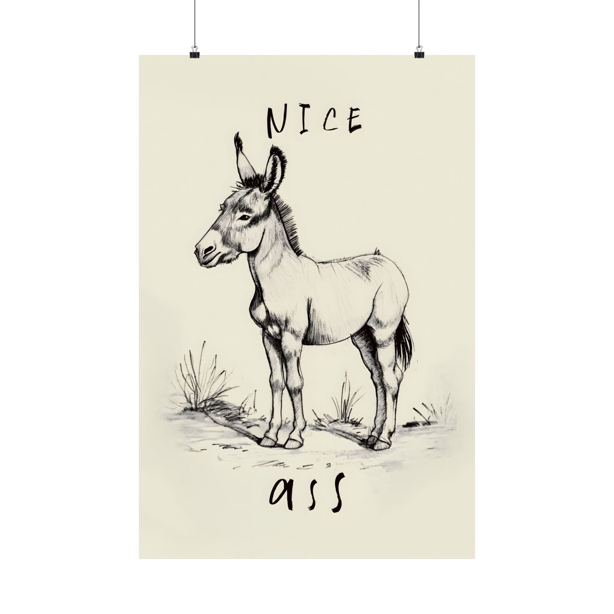 Donkey Line Art Humor