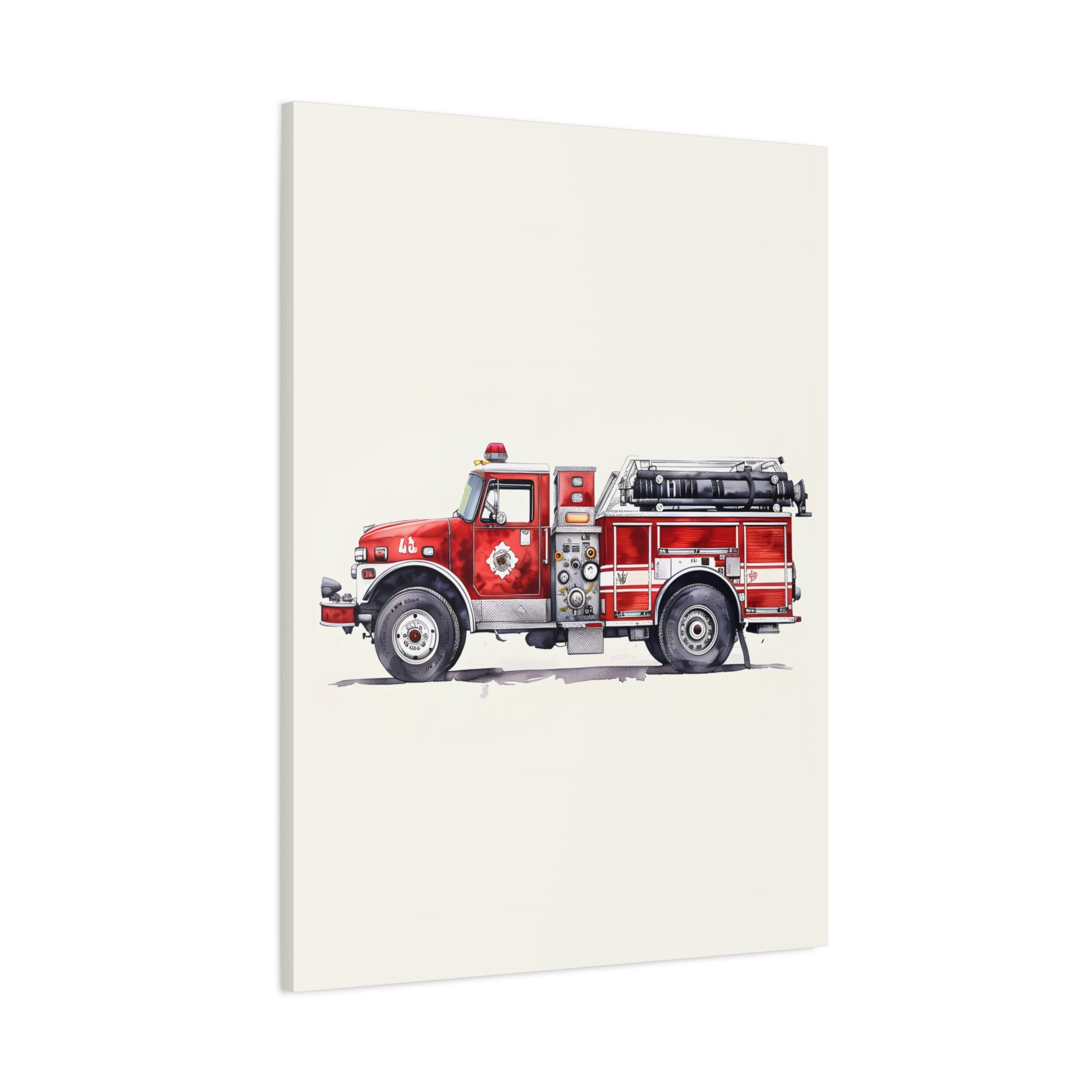 1.25" Matte Canvas - Classic Pumper Firetruck