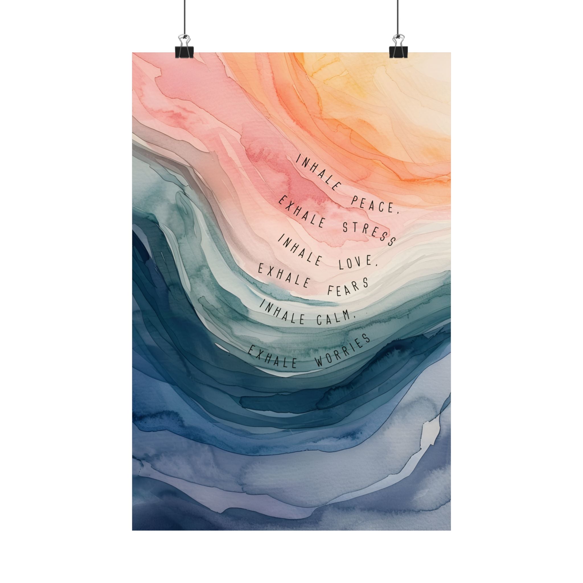 Inhale Exhale Watercolor Calm