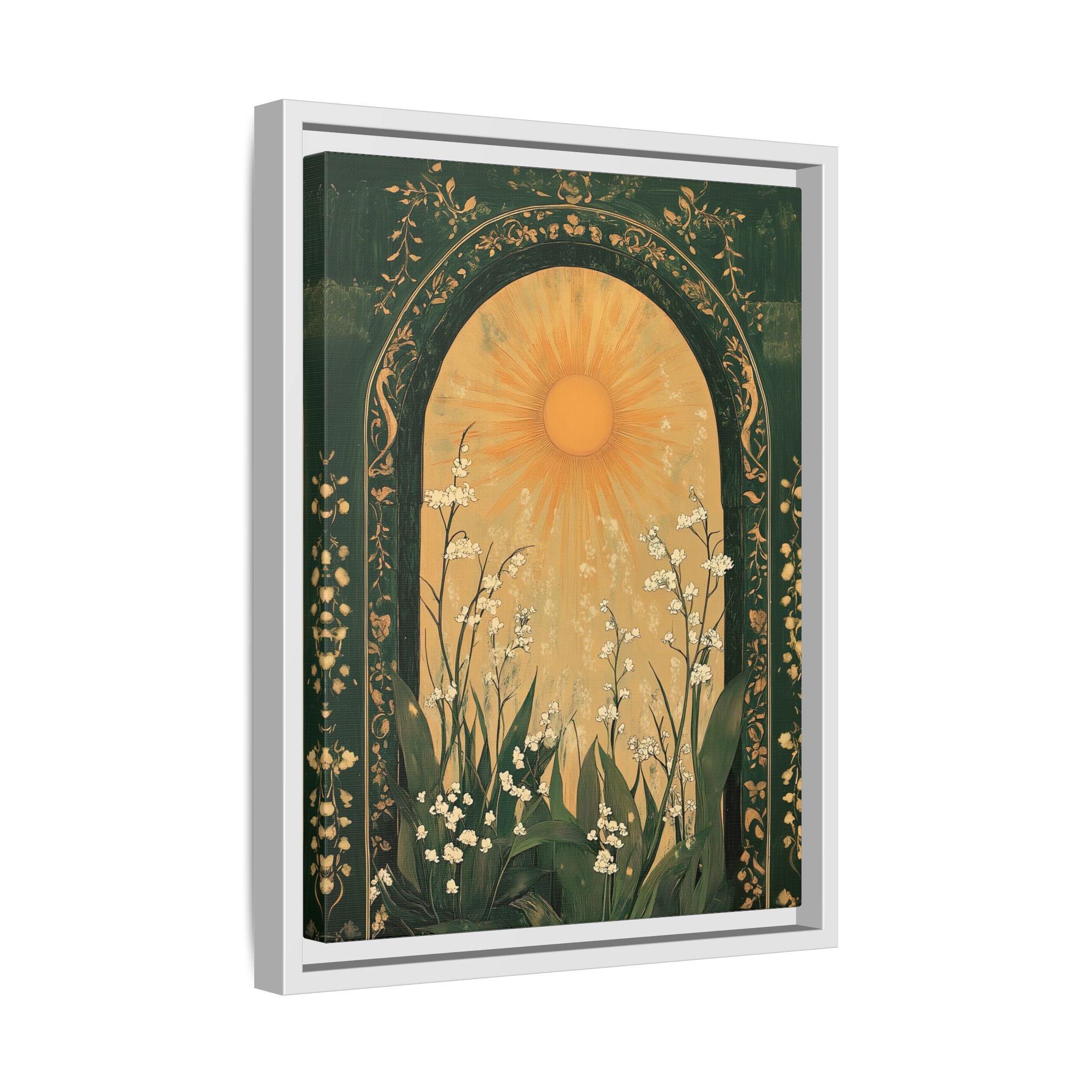 Framed Canvas - Lily of the Valley Archway