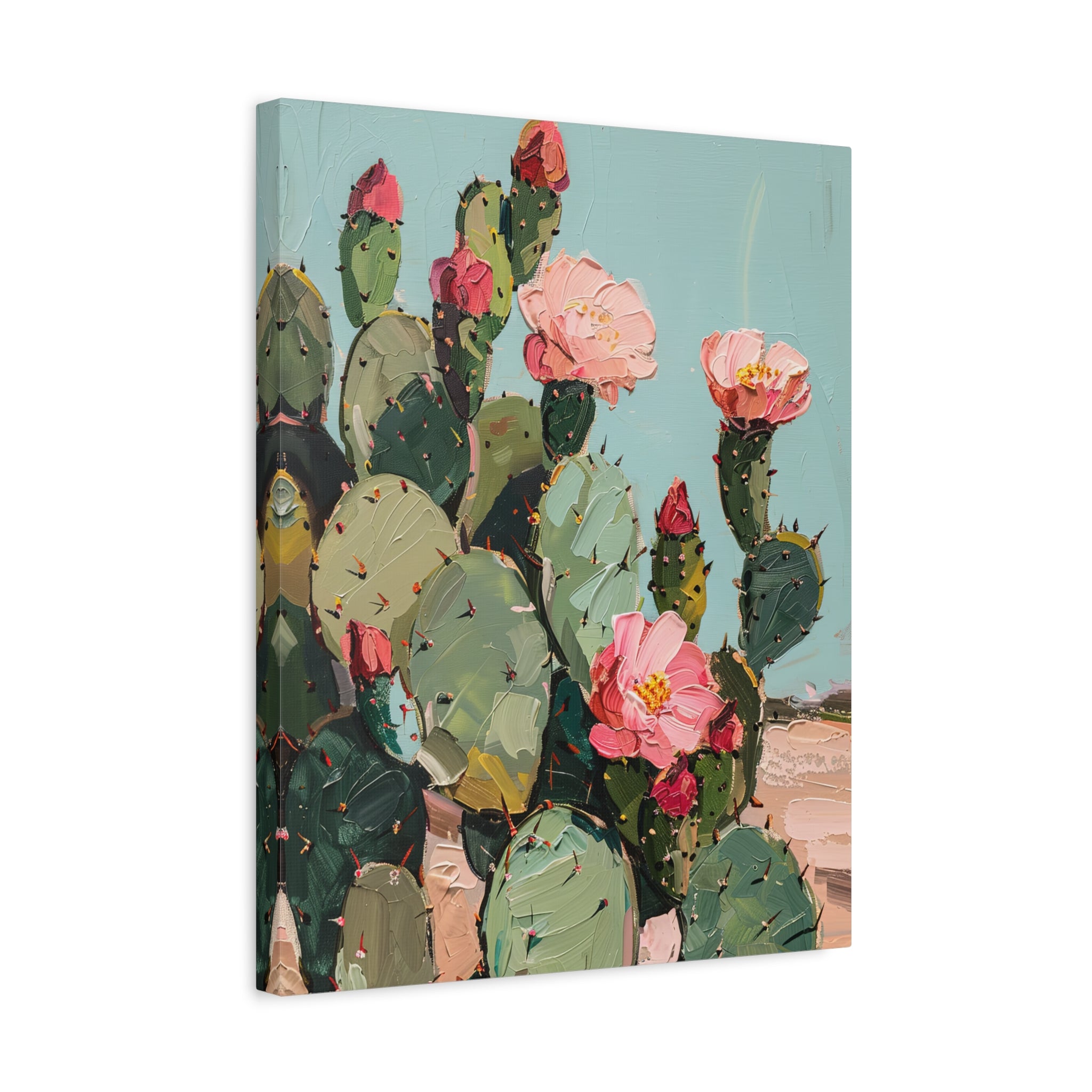 1.25" Matte Canvas - Arizona Blooming Cactus Color