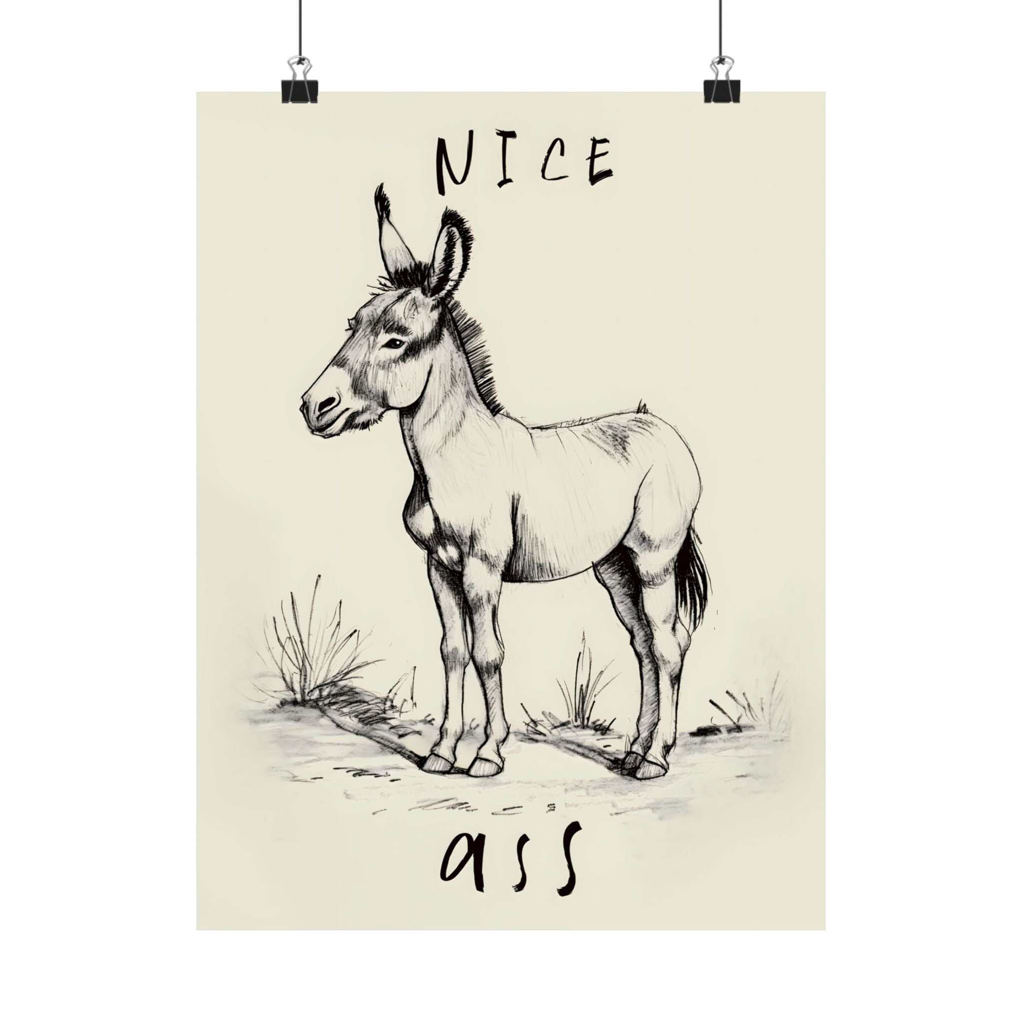 Donkey Line Art Humor