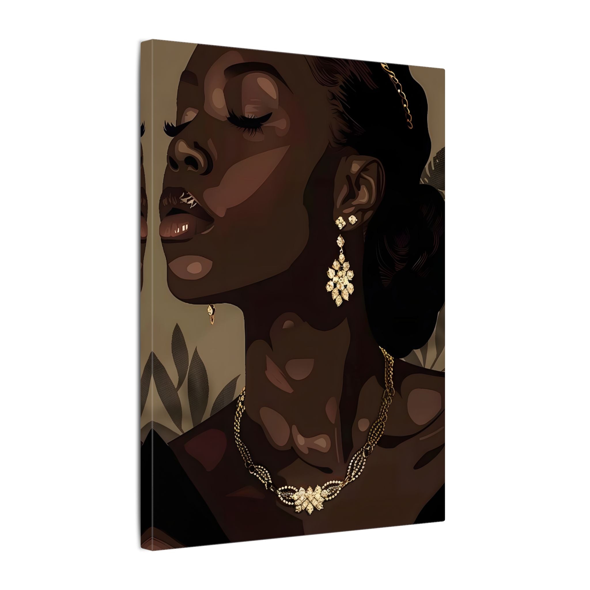 .75" Matte Canvas - Golden Melanin Muse