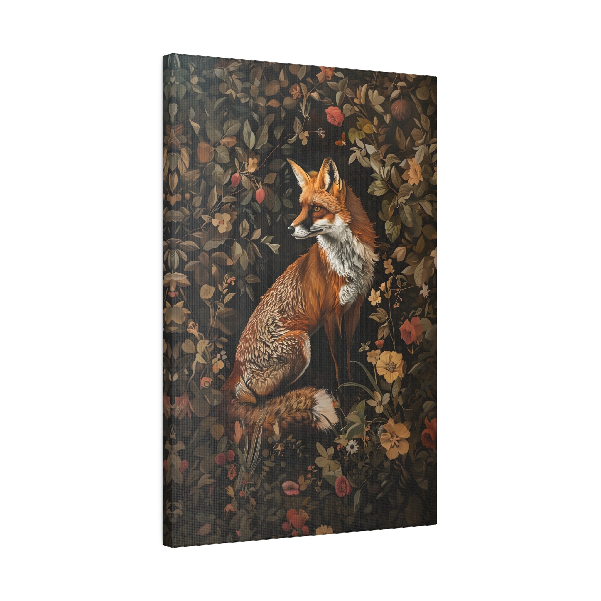 .75" Matte Canvas - Foxy Floral Fauna Fusion
